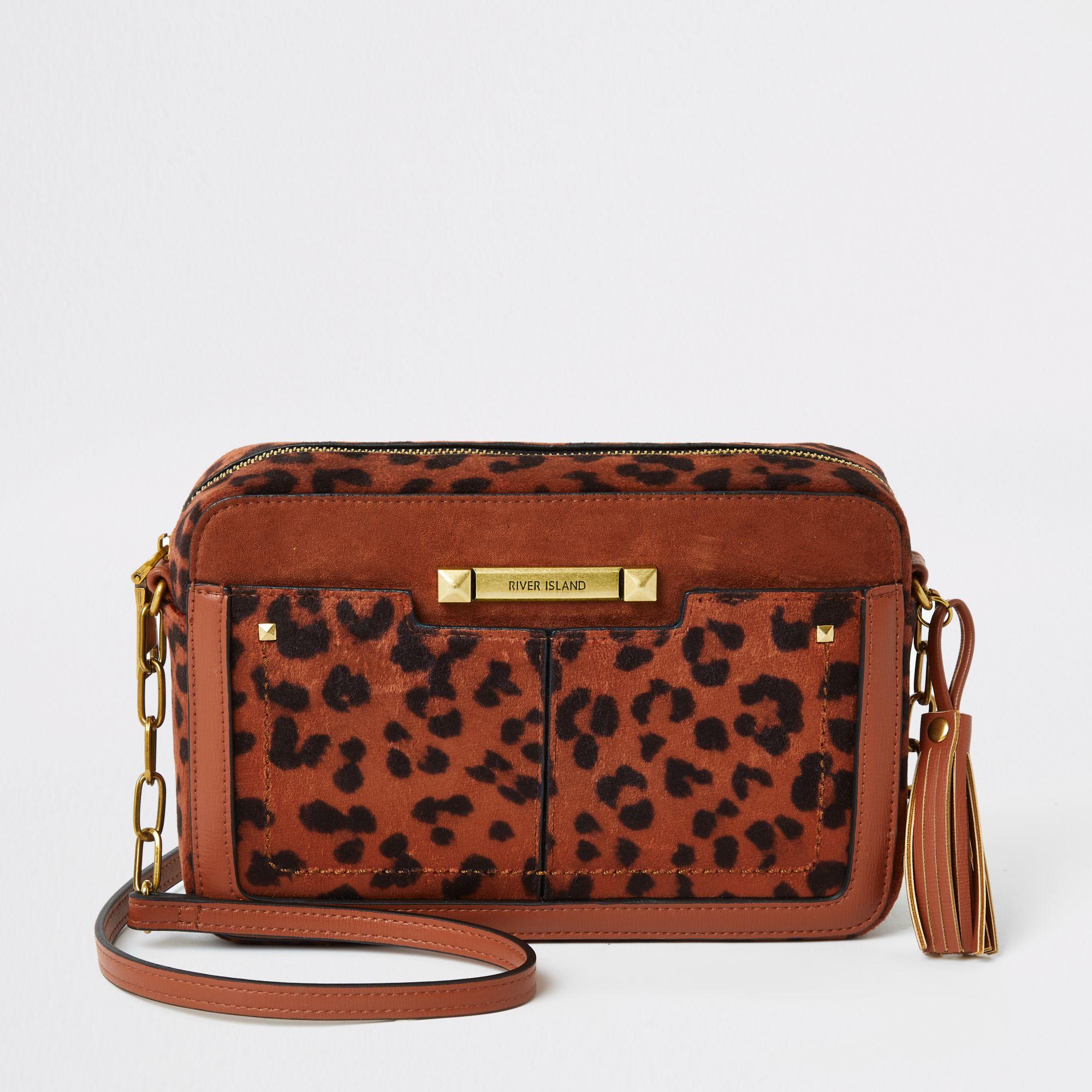 river island animal print bag