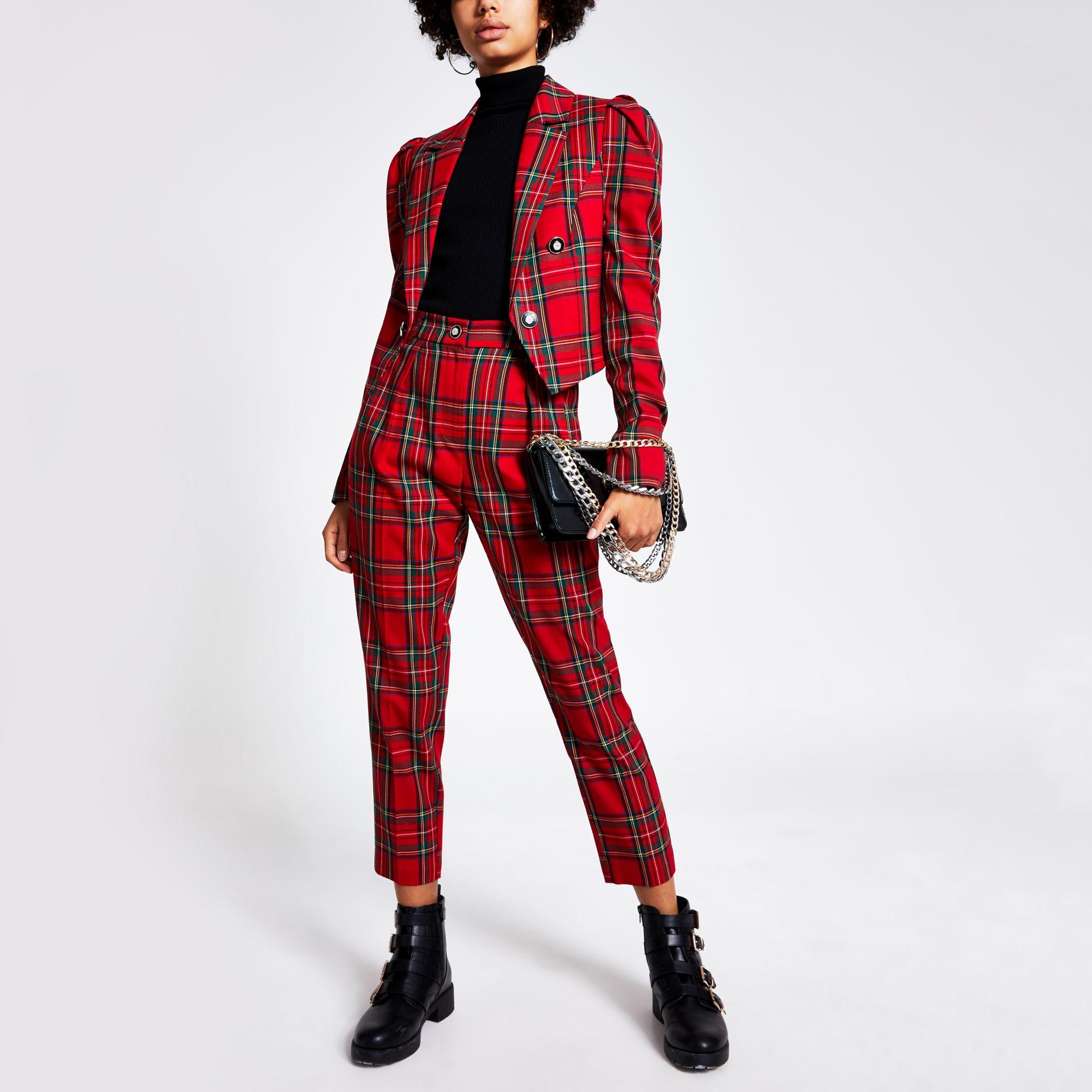 River Island Synthetic Tartan Check 