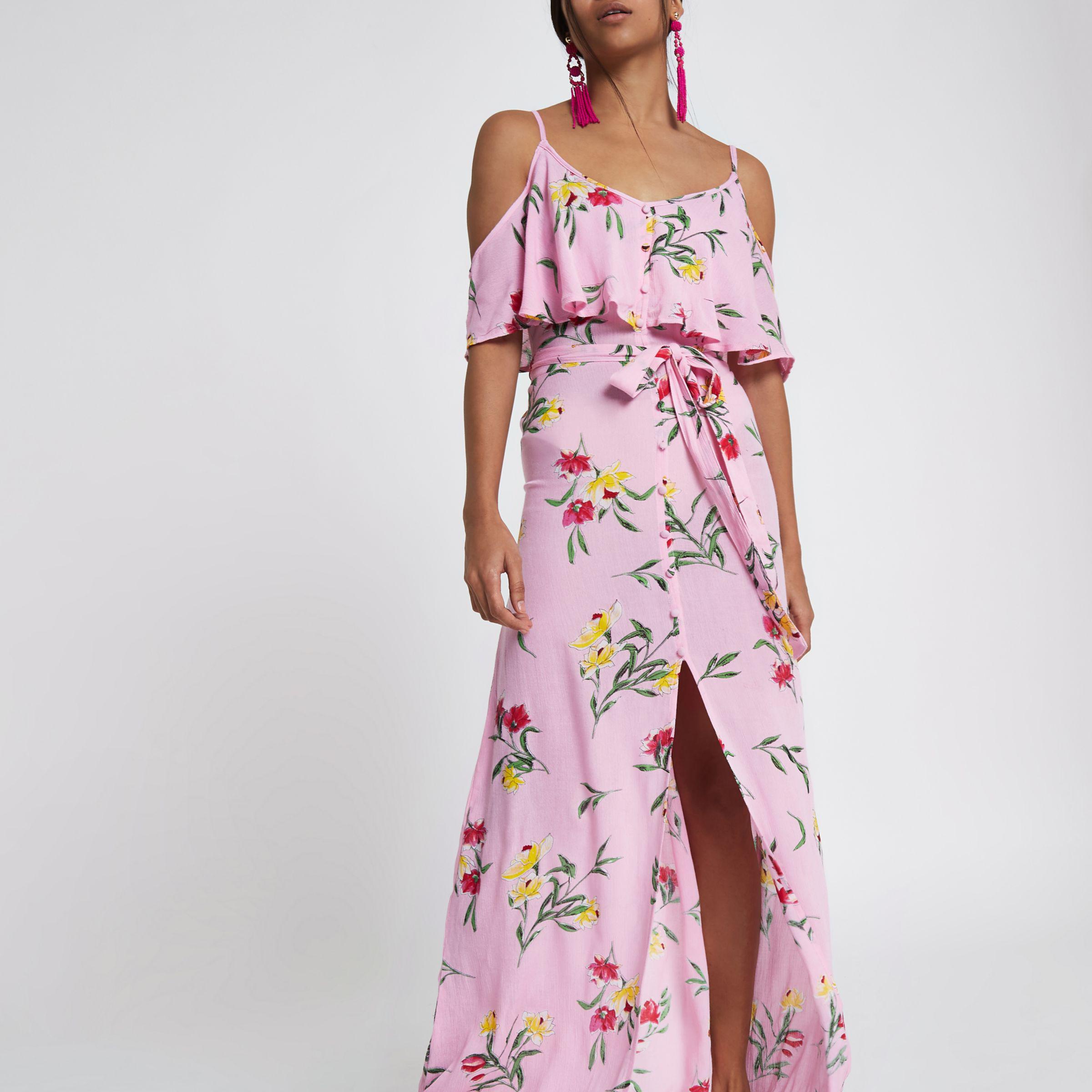 petite pink maxi dress