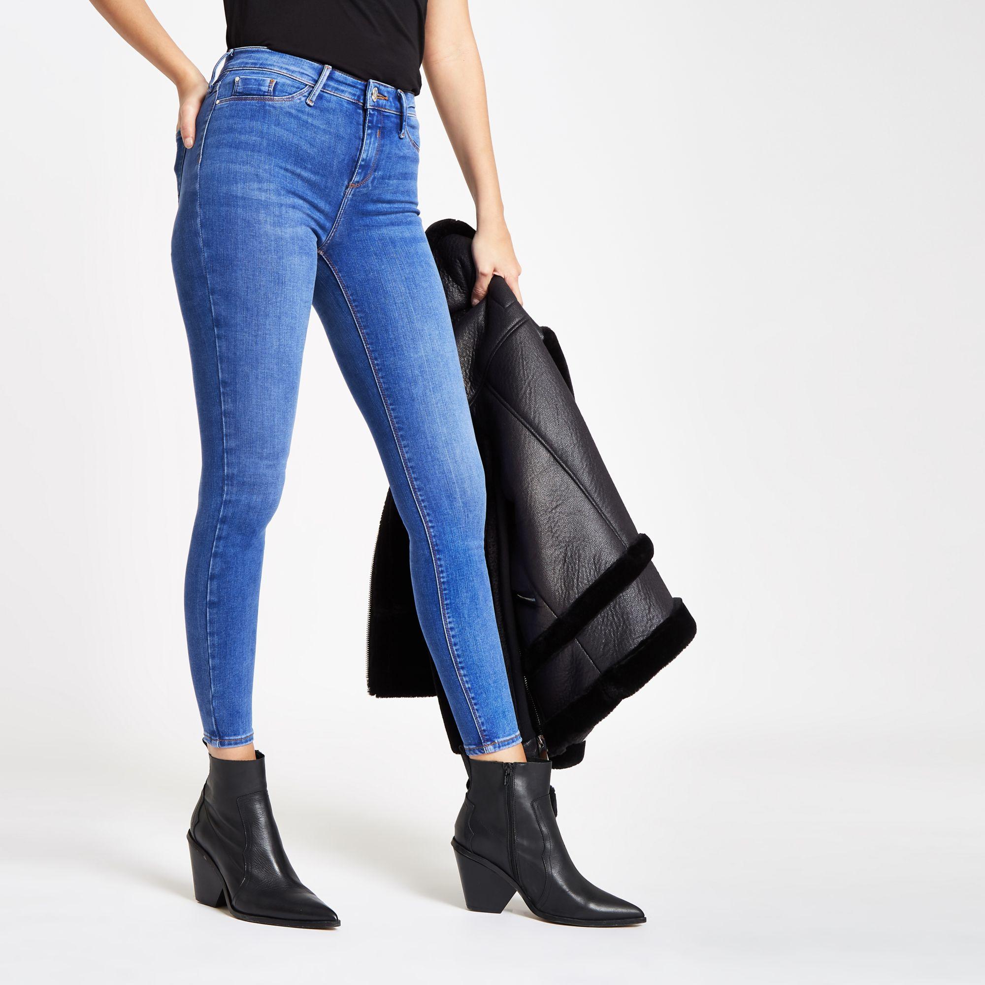 bright blue jeggings