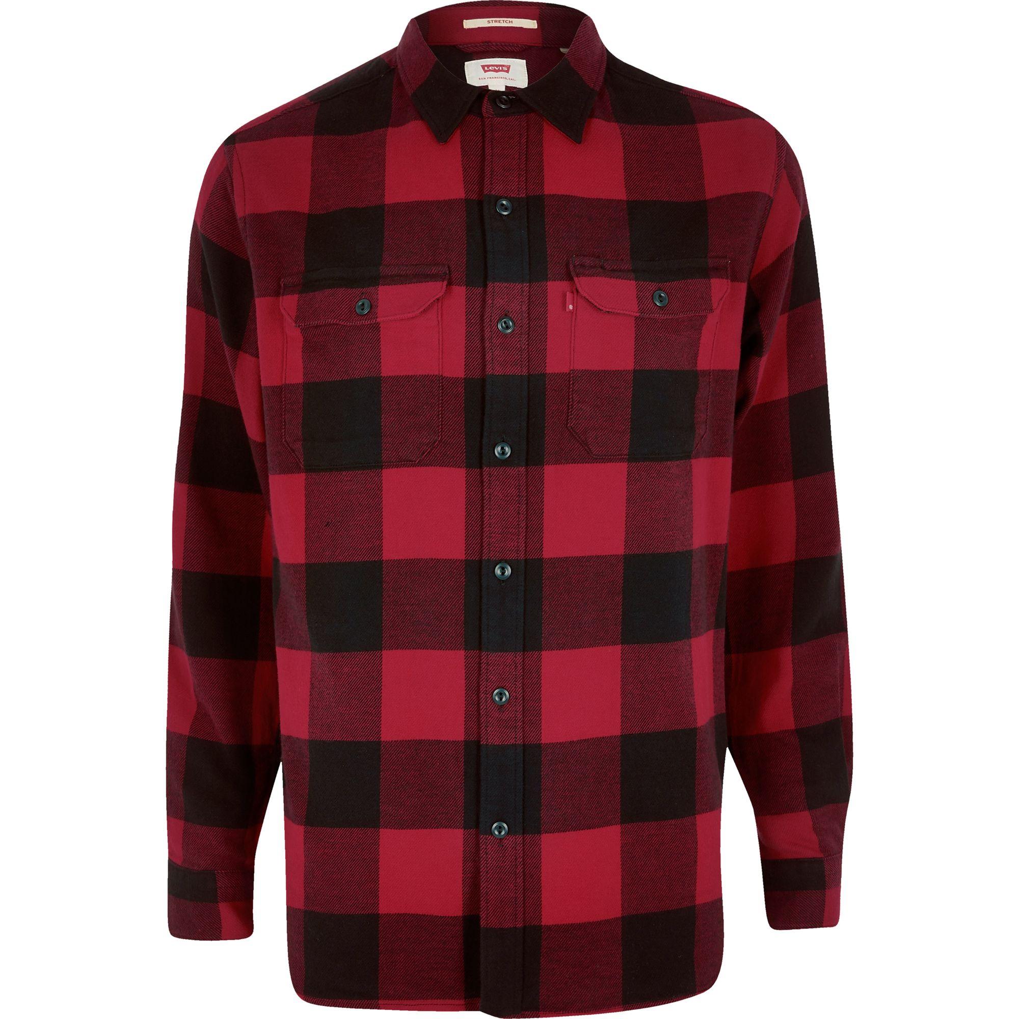 Levi's Cotton Levi's Red Check Long Sleeve Shirt for Men - Lyst