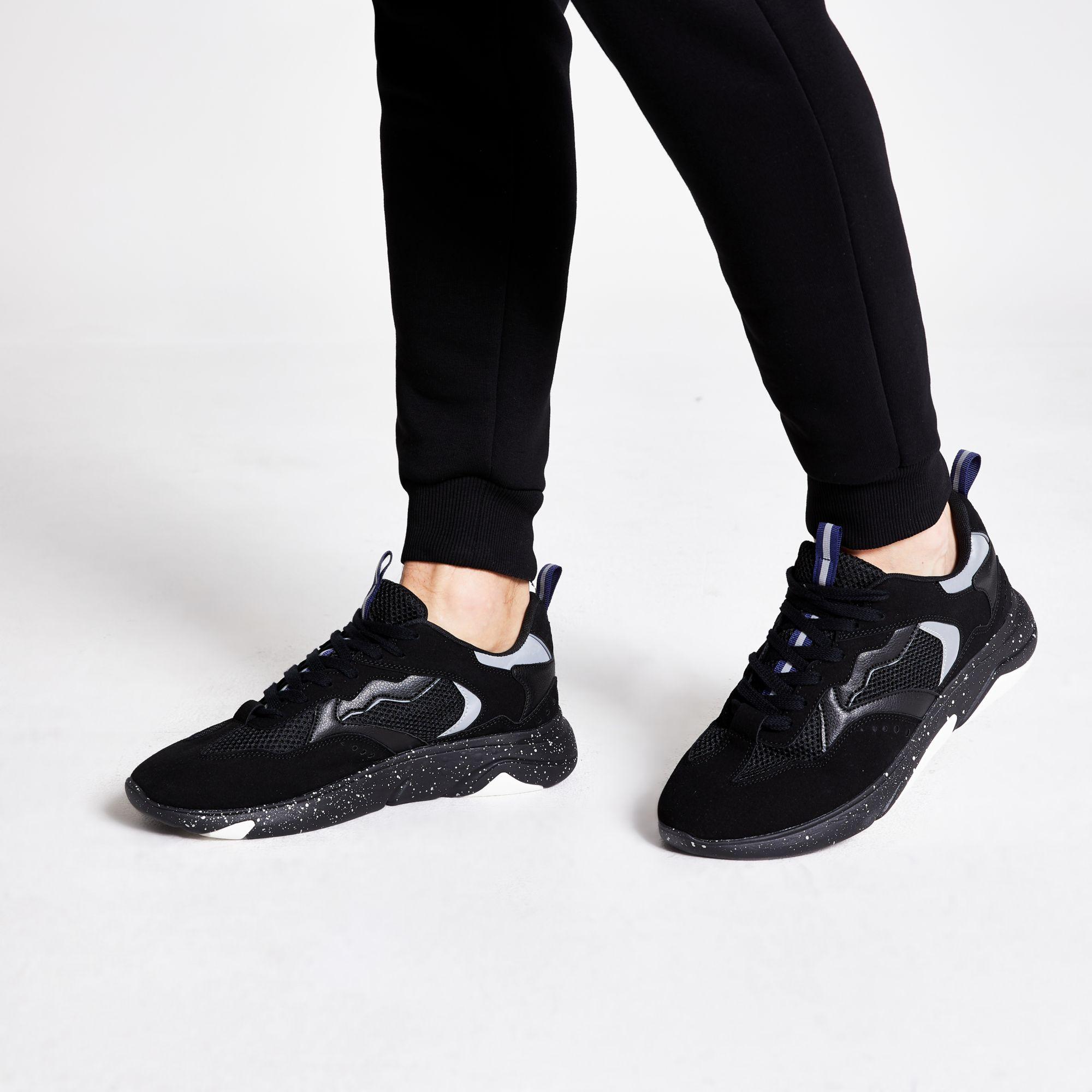 river island black trainers