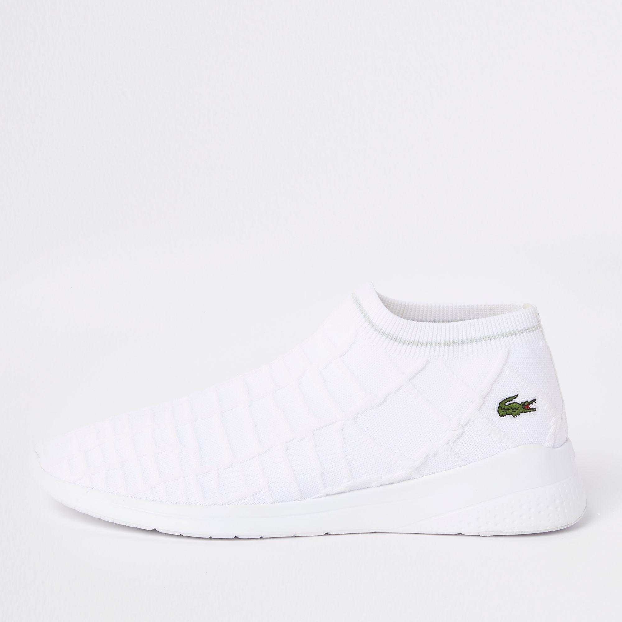 Til Ni Udseende Kondensere Lacoste Sock Trainers in White for Men | Lyst UK