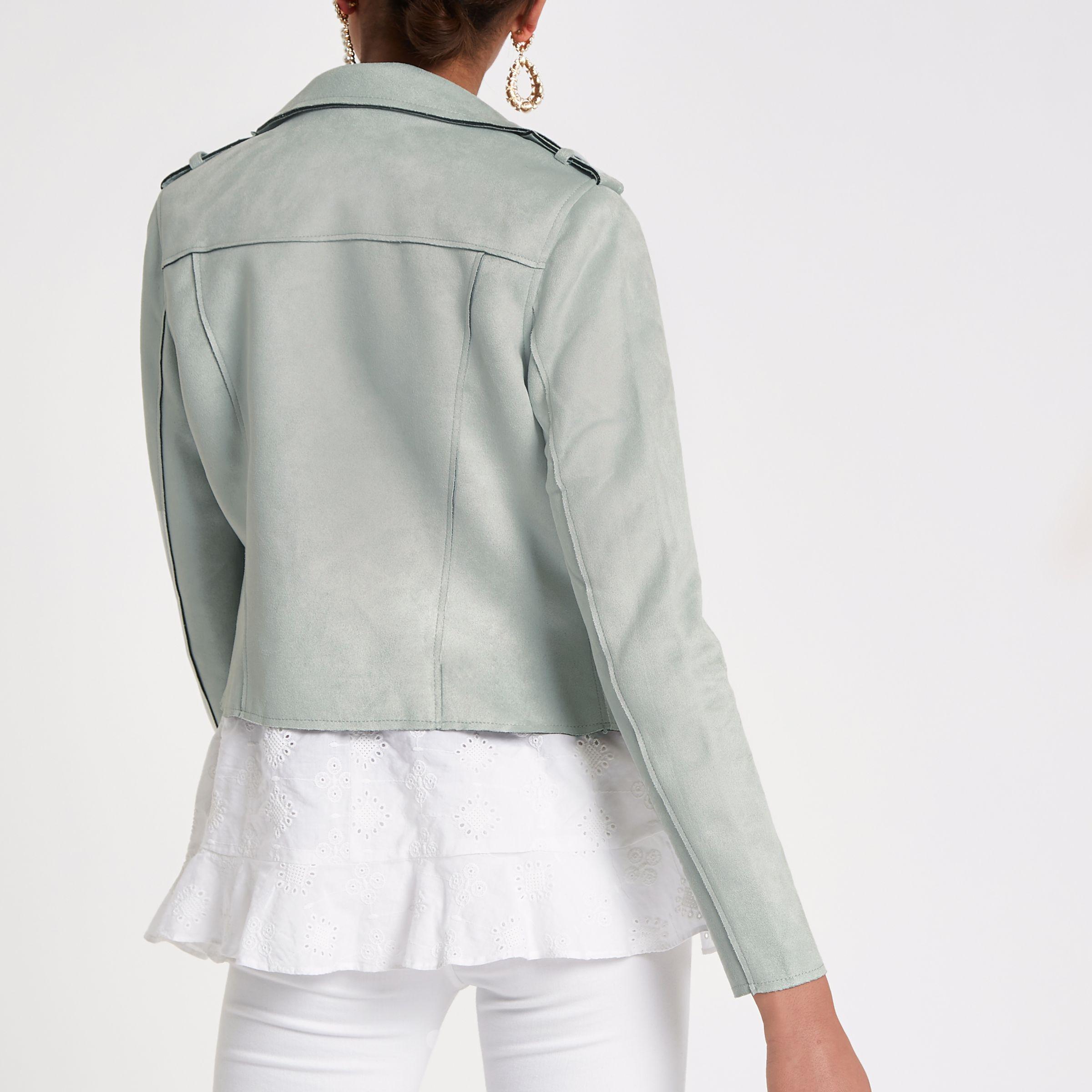 mint green jacket river island