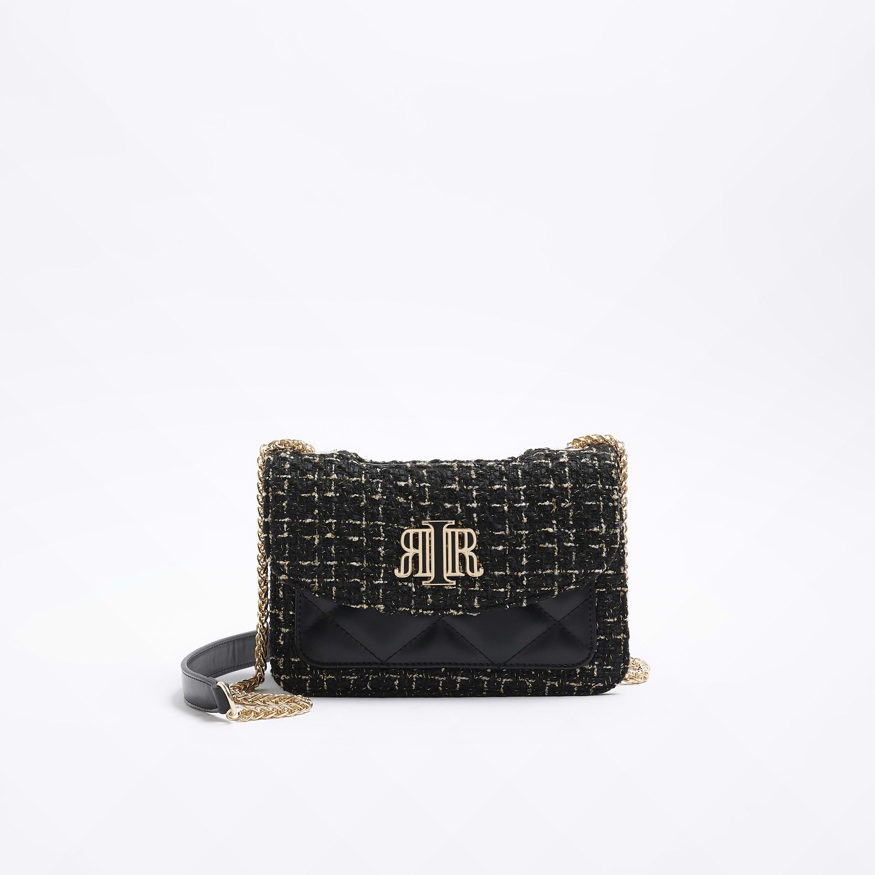 River sortiment island black studded side slouch bag