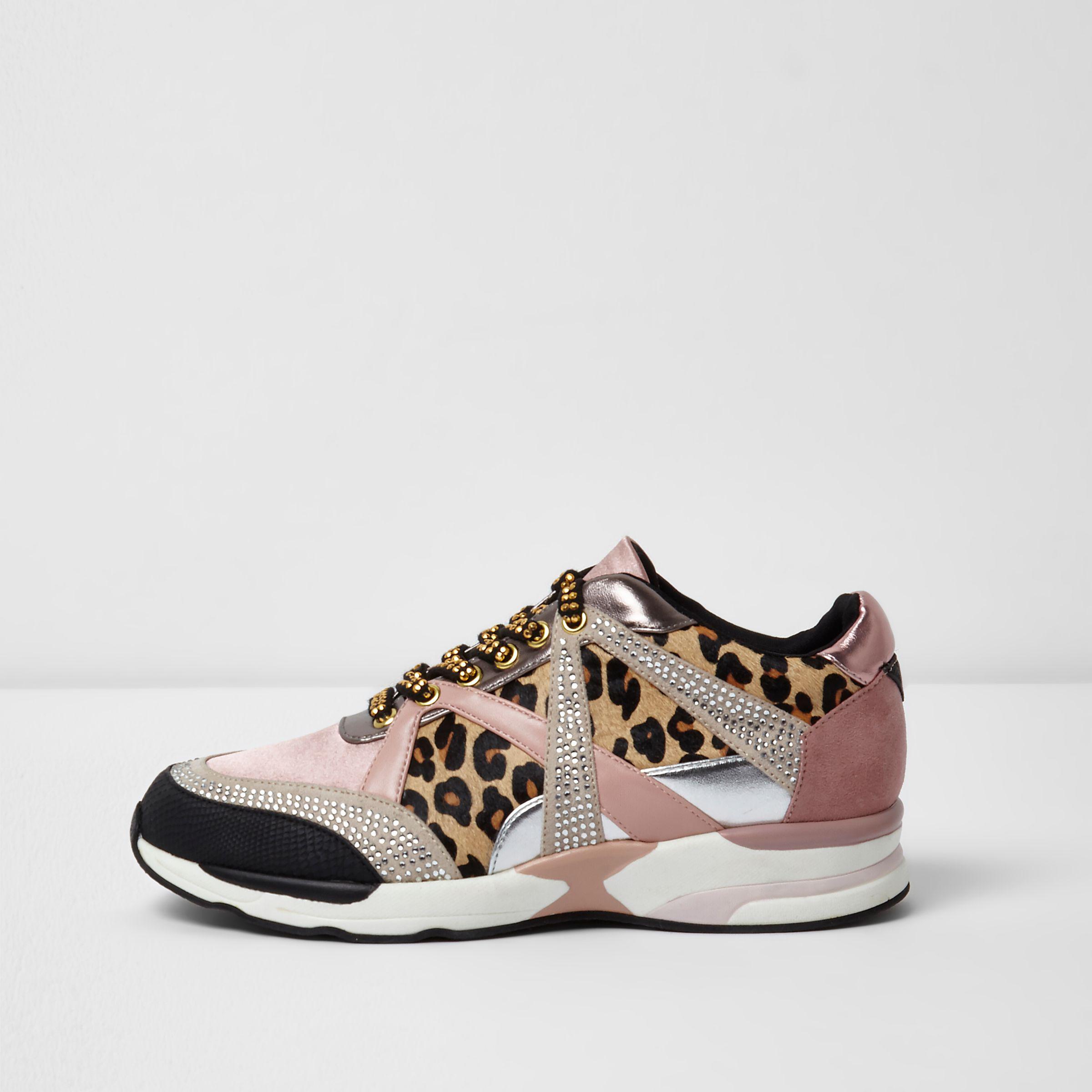 River island best sale leopard trainers