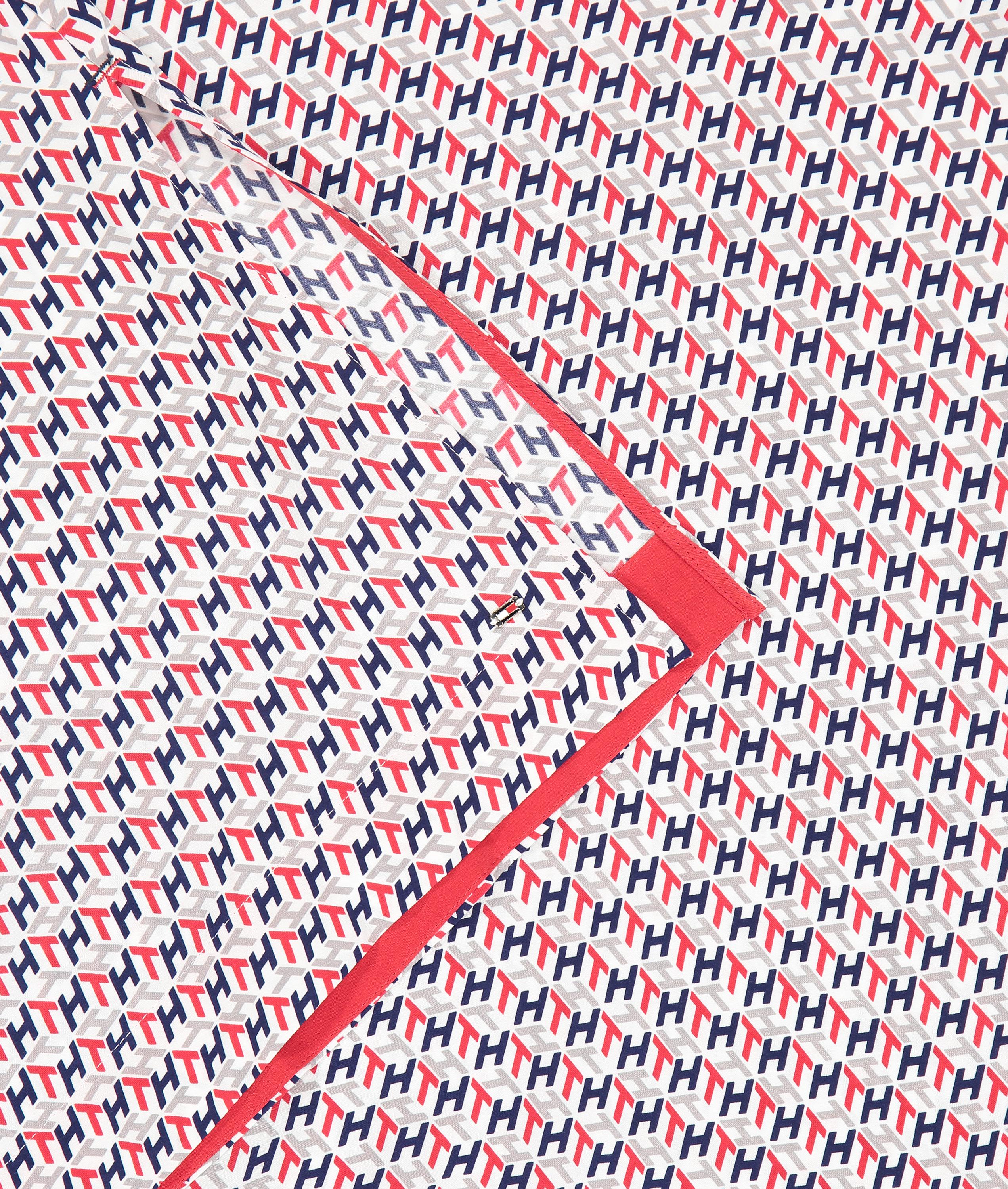 Tommy Hilfiger Synthetic Viscose Monogram Print Shirt Dress - Lyst