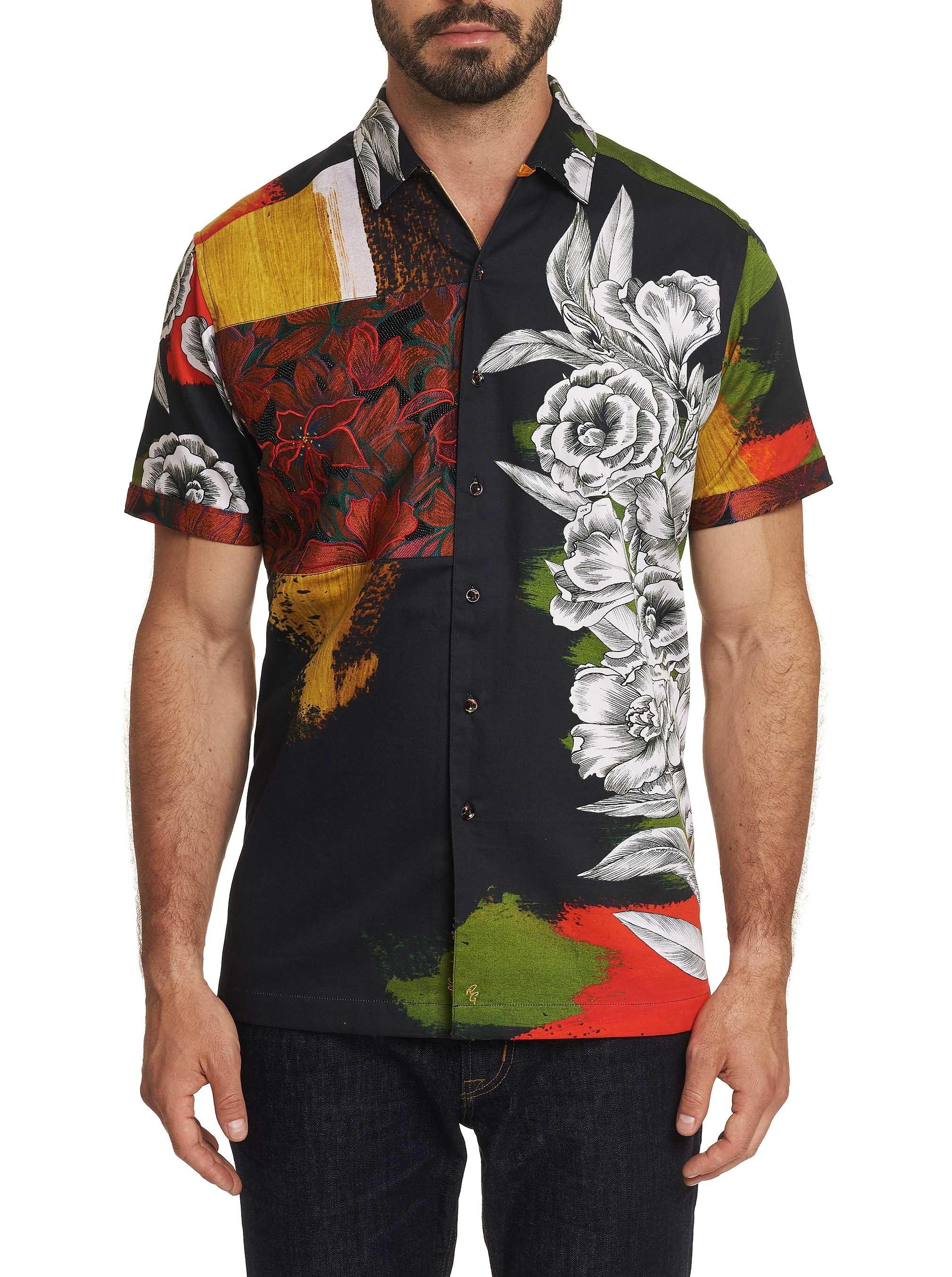 Robert Graham Limited Edition The Floral Skull Short Sleeve Shirt for
