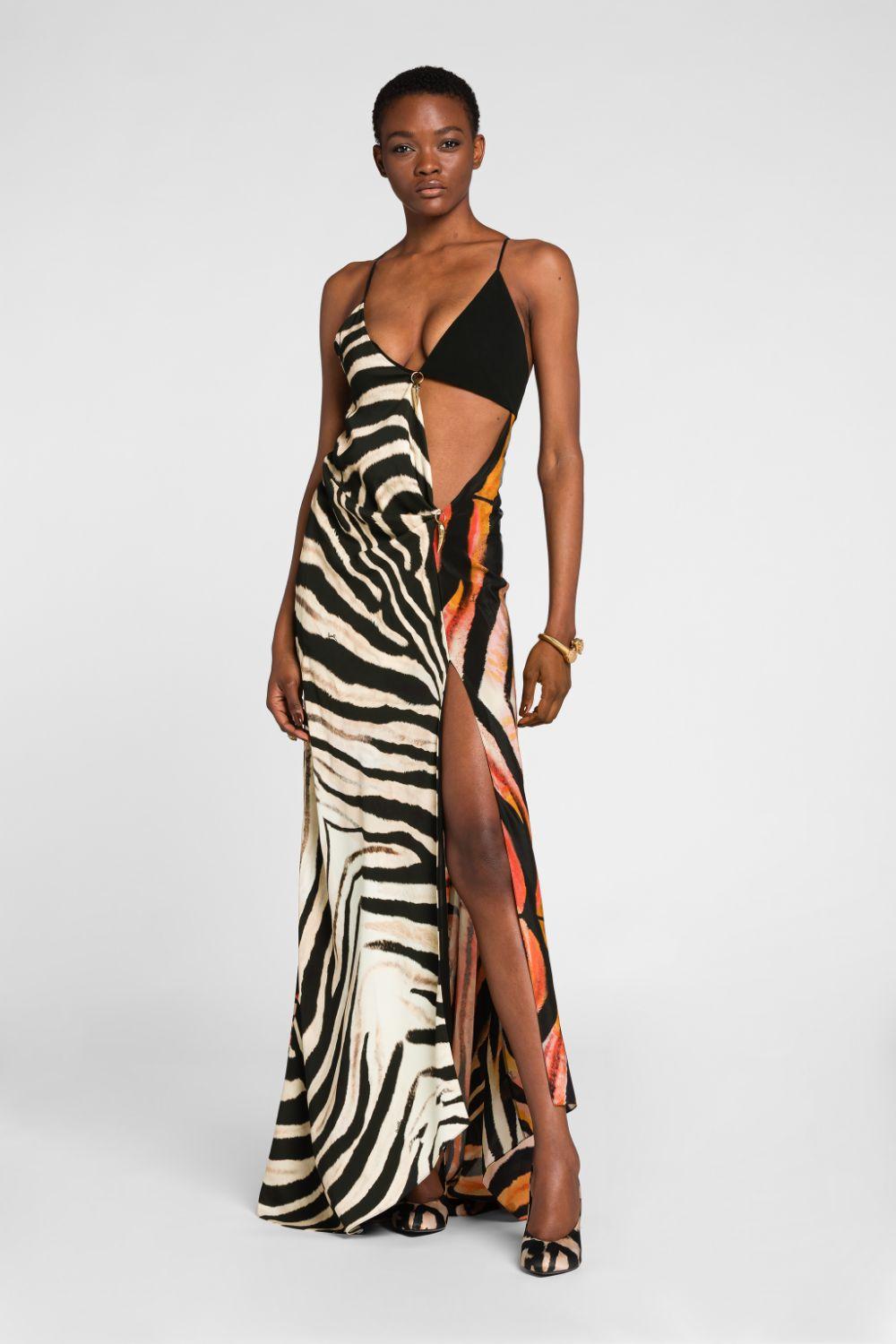 Roberto Cavalli Zebra-print Cut-out 