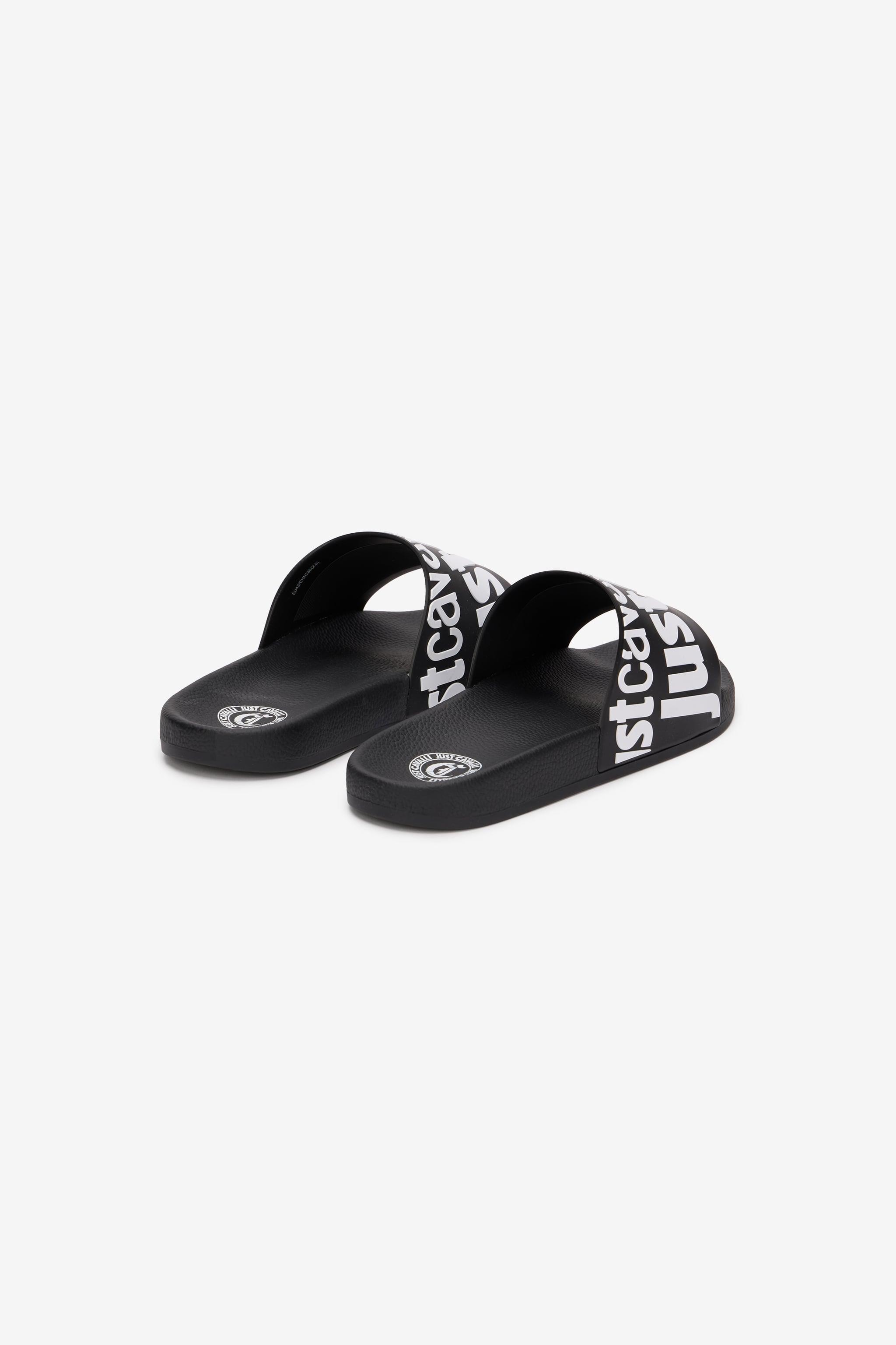 Roberto Cavalli Slide Sandals in Black for Men | Lyst