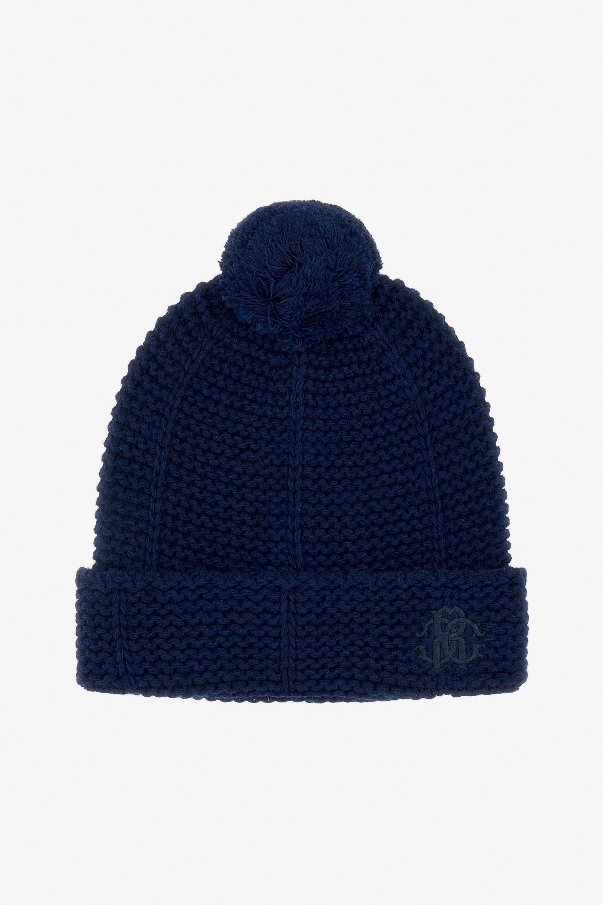 Roberto Cavalli Dark Cashmere Blend Hat in Blue | Lyst