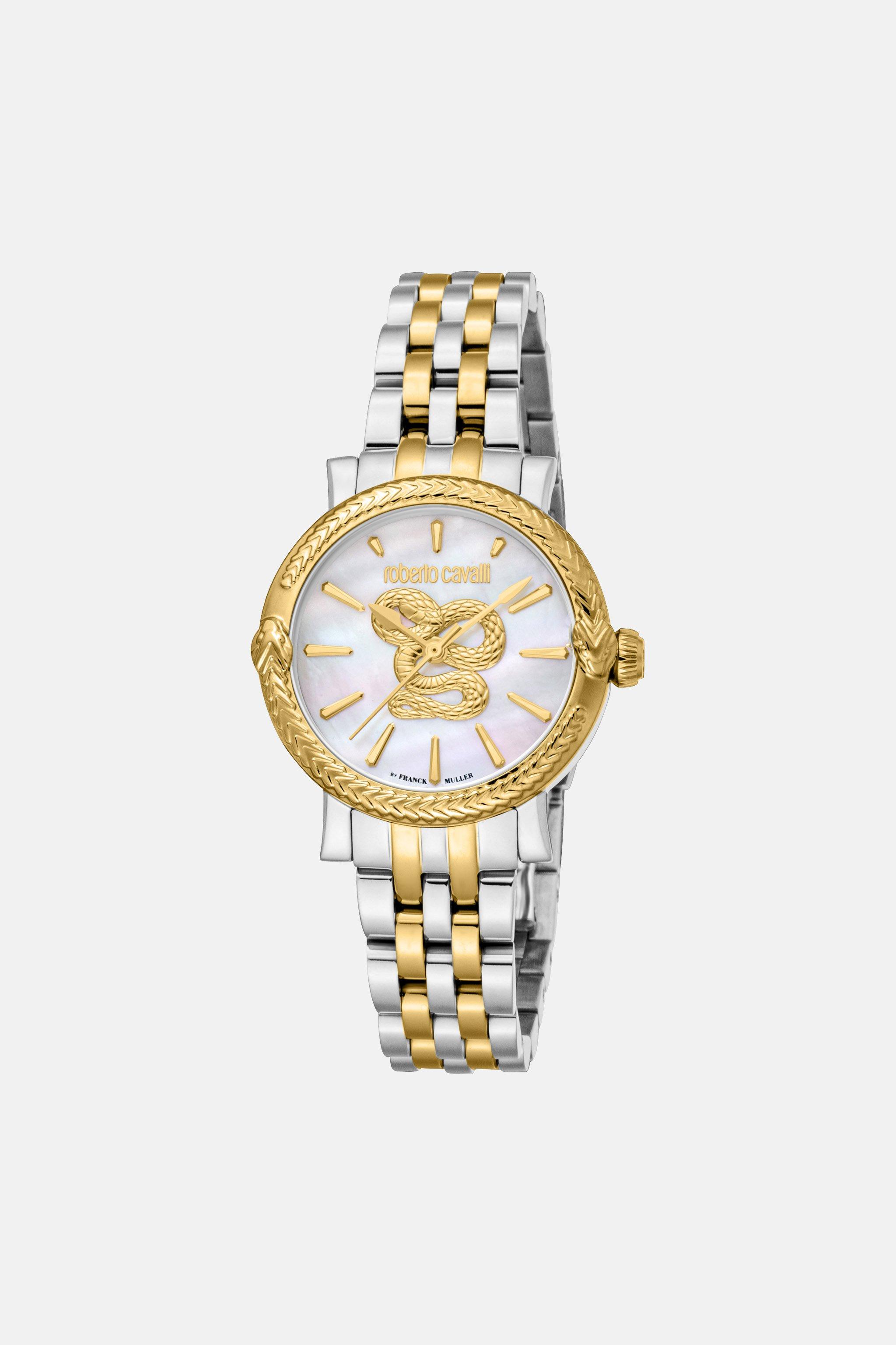 Roberto Cavalli By Franck Muller Snake Watch in White | Lyst