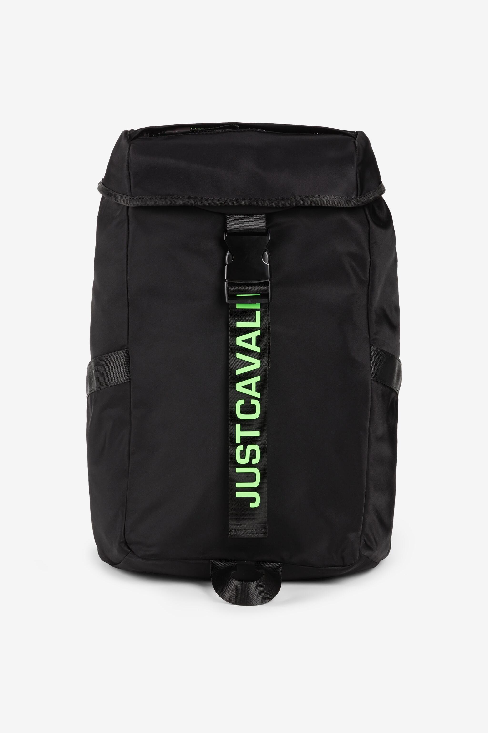 Roberto Cavalli Just Cavalli Logo-Print Backpack in Black for Men | Lyst UK