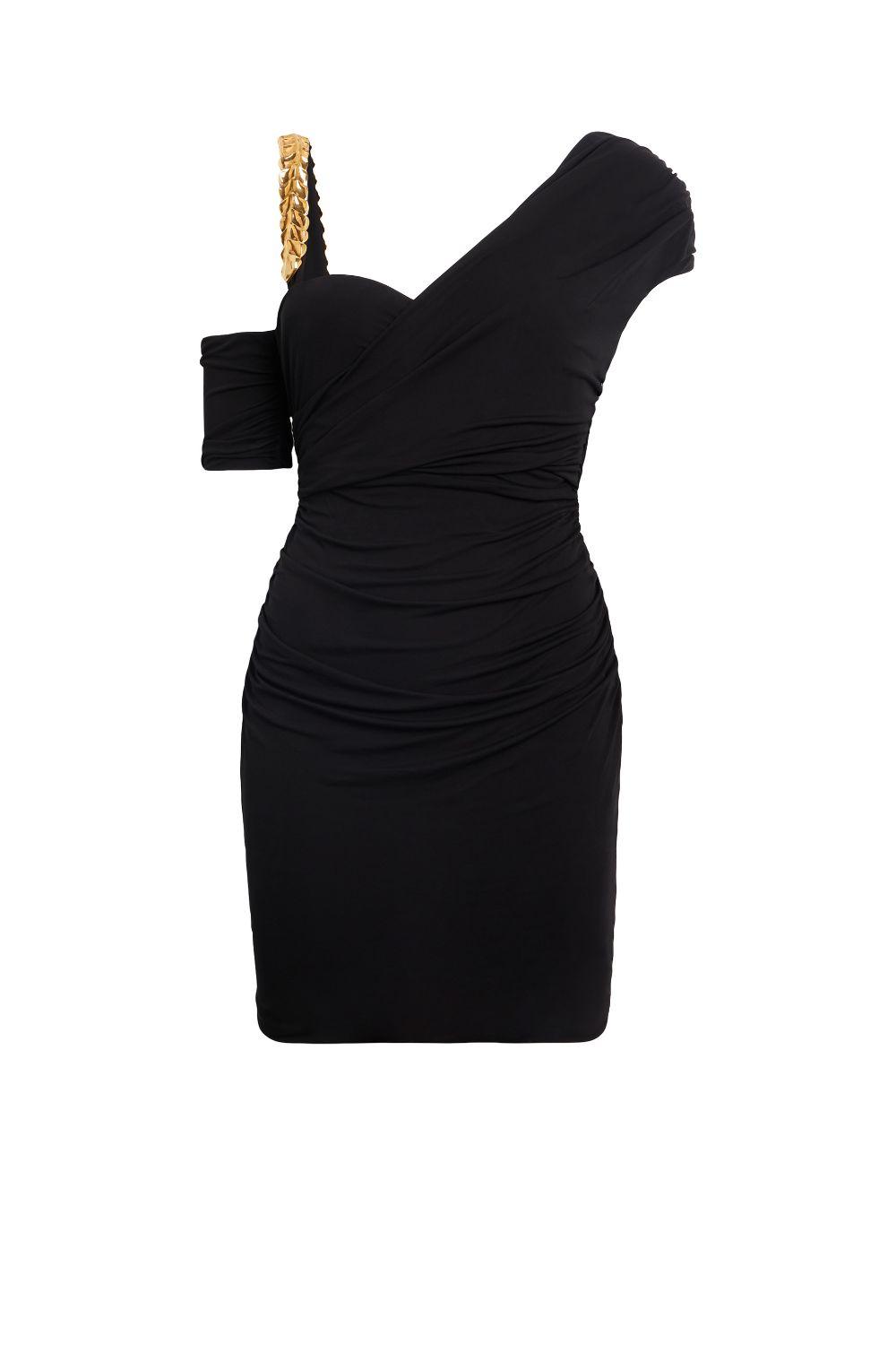 Roberto Cavalli Chain Strap Dress in Black | Lyst