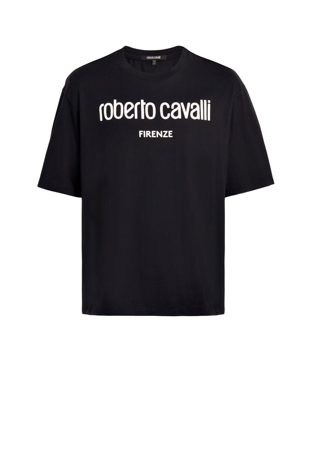 Roberto Cavalli Firenze T-shirt in Black for Men - Lyst