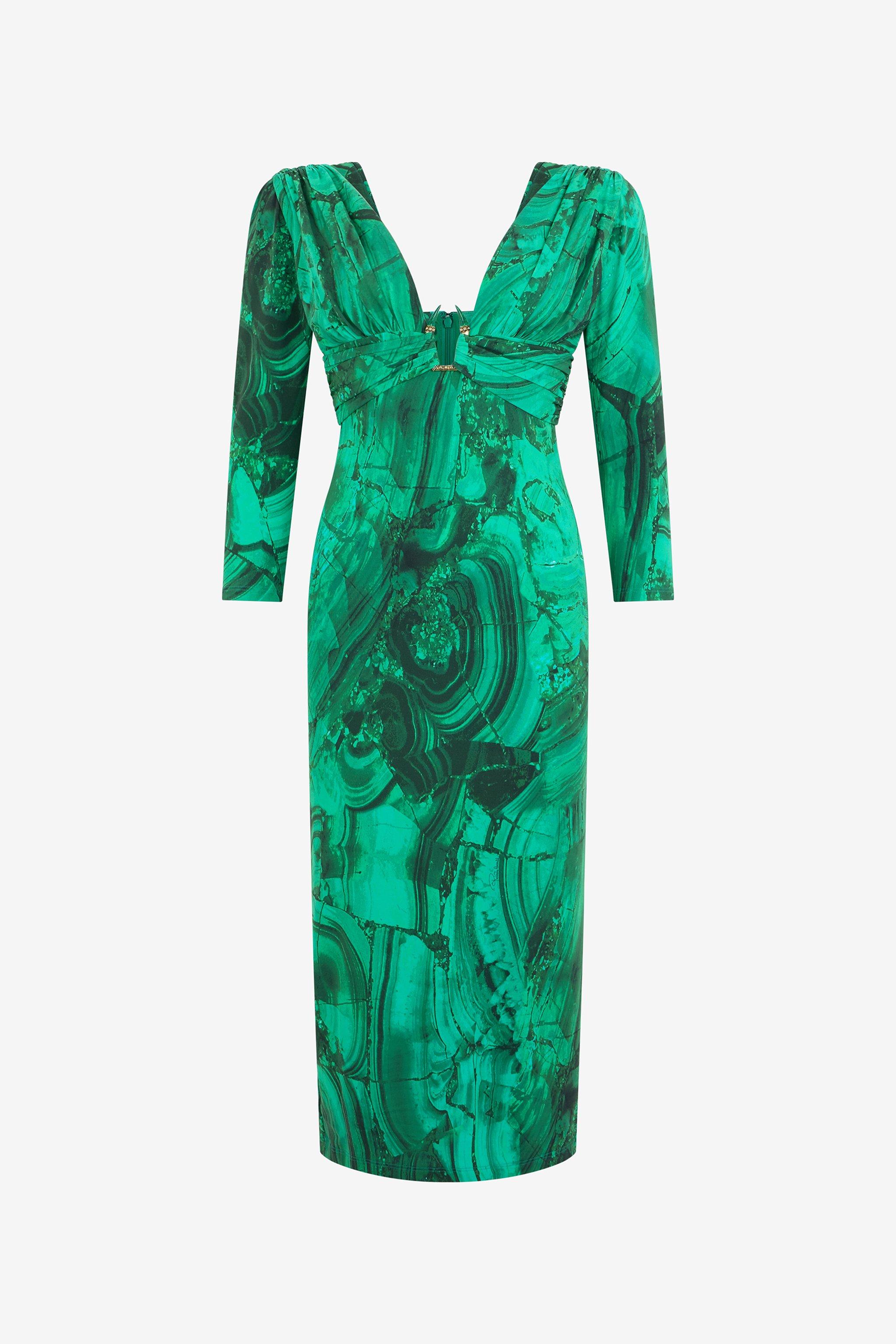 slim fit dress slacks 2006 Roberto Cavalli Runway Green Silk Embossed Velvet Coat Dress –  Peekaboo Vintage Marketplace
