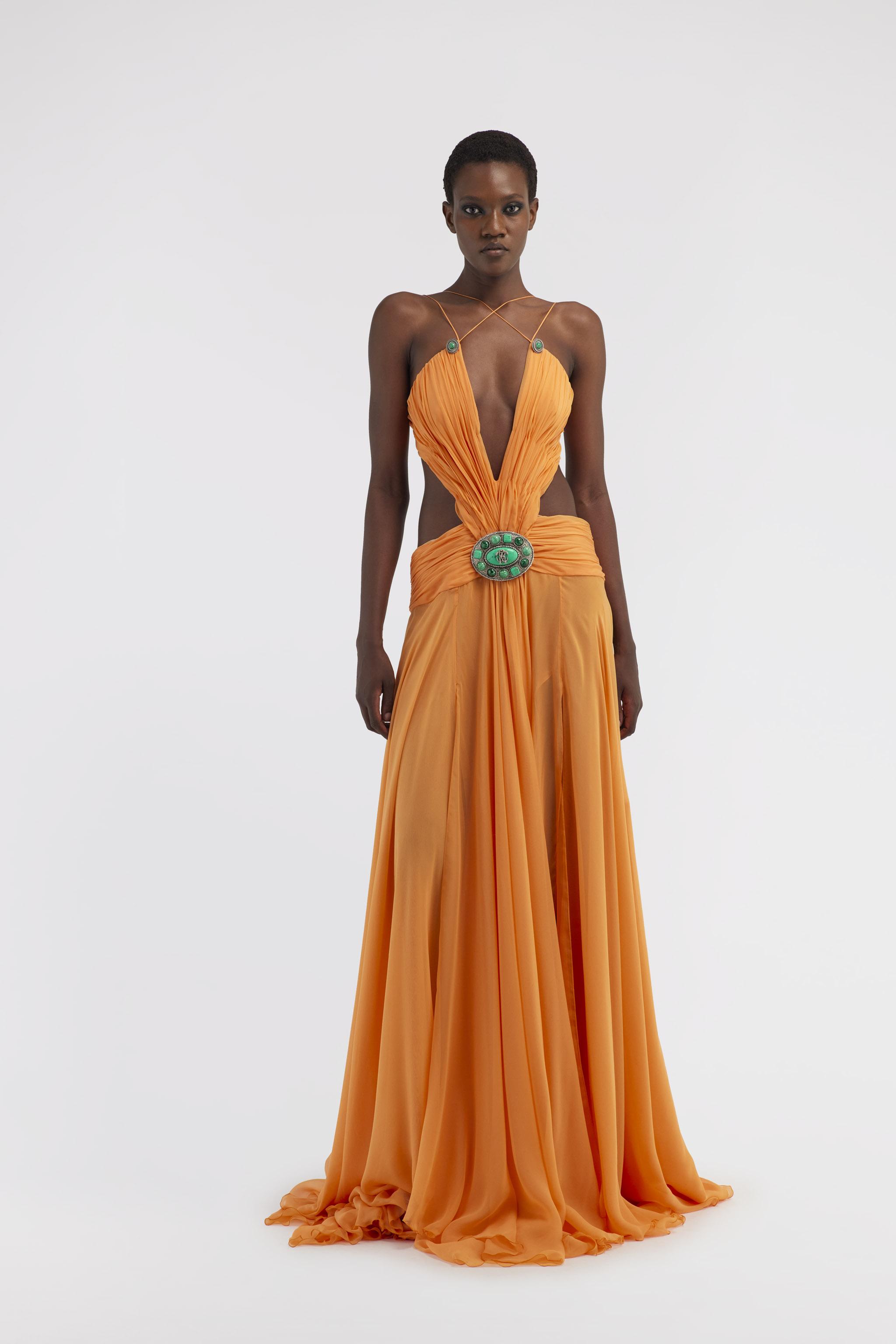 cavalli long dress Long dress in Dark brown for Women