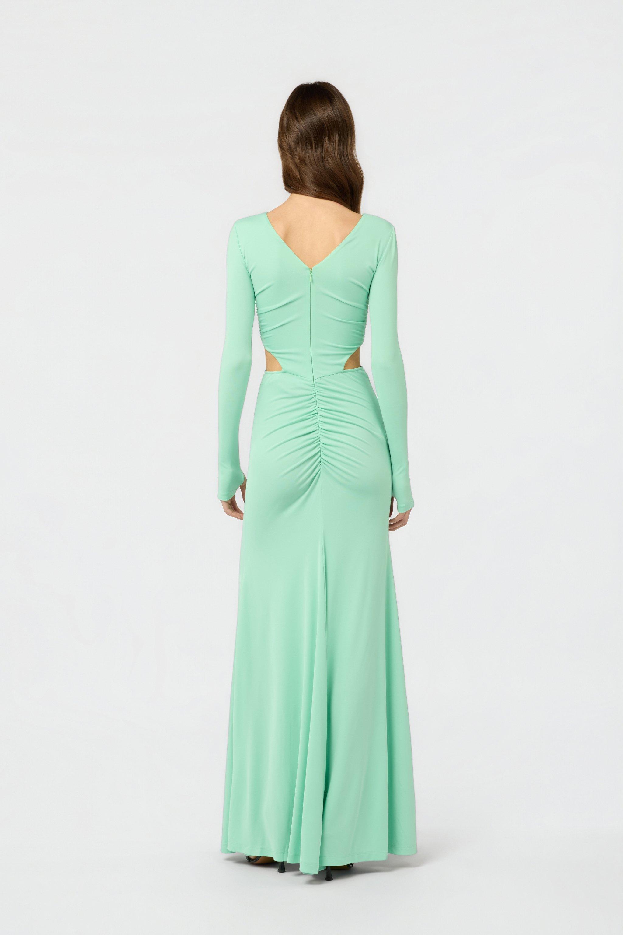 green roberto cavalli dress Green Printed Sleeveless Dress – Maison-B-More Global Store main image 0