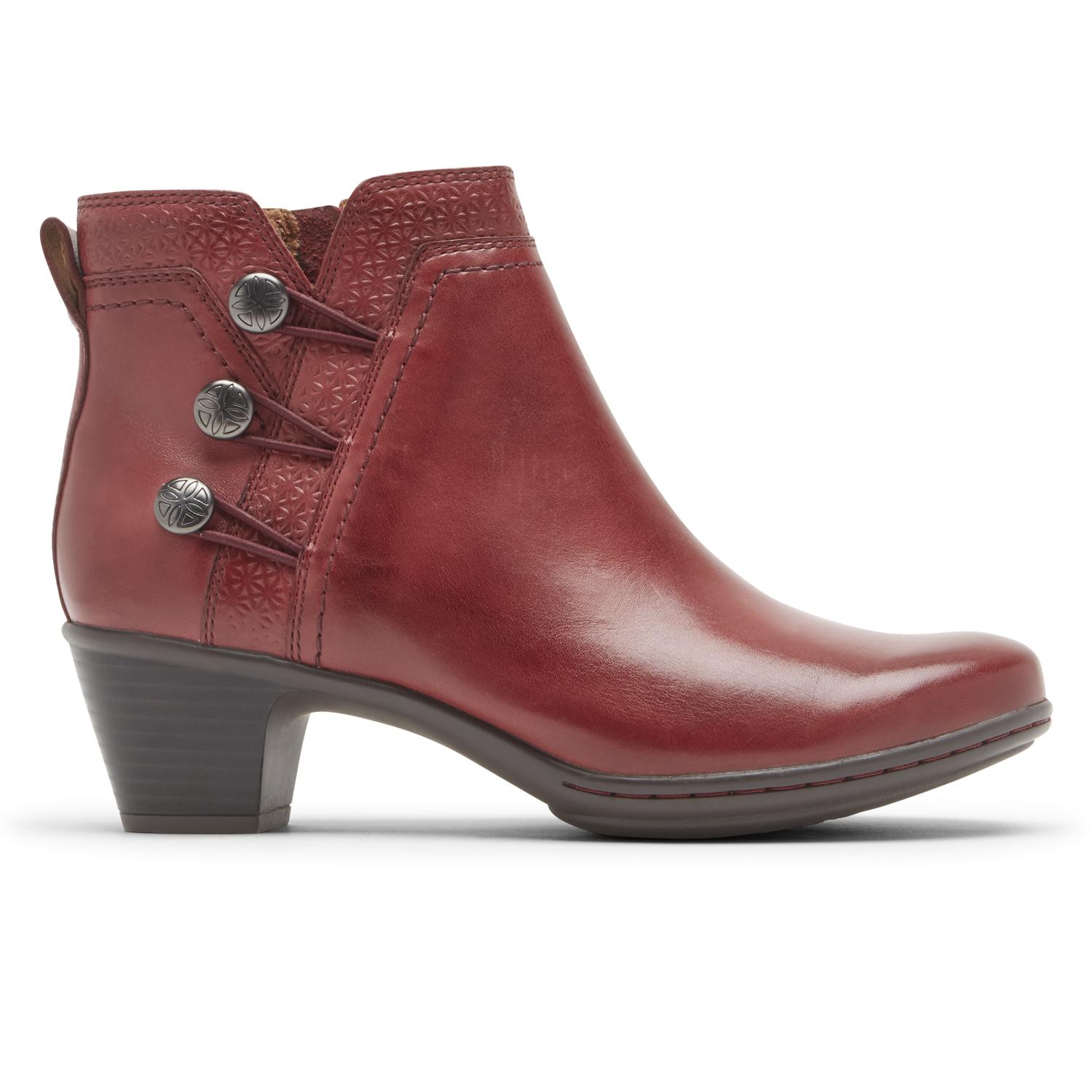 Rockport Leather Womens Cobb Hill Kailyn Ankle Boot - Size 6 - Softred - Lyst