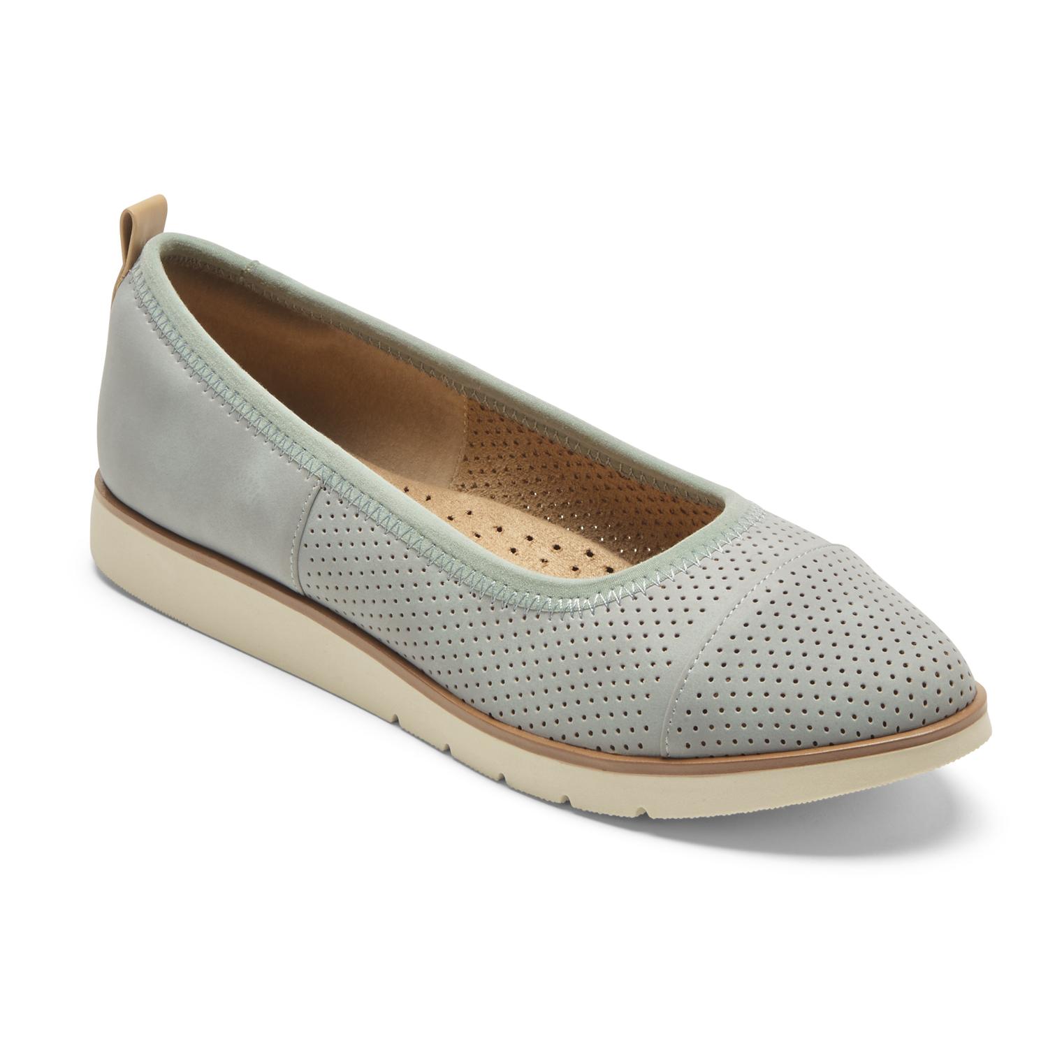 Rockport Womens Stacie Perforated Ballet Flat - Size 7.5 M - Blue in Gray |  Lyst