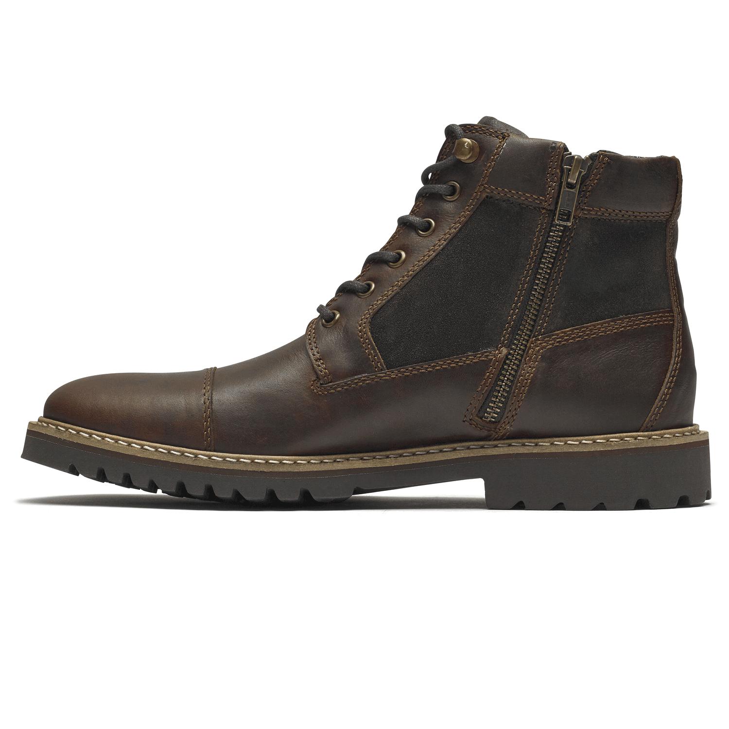 rockport men's marshall rugged cap toe ankle boot