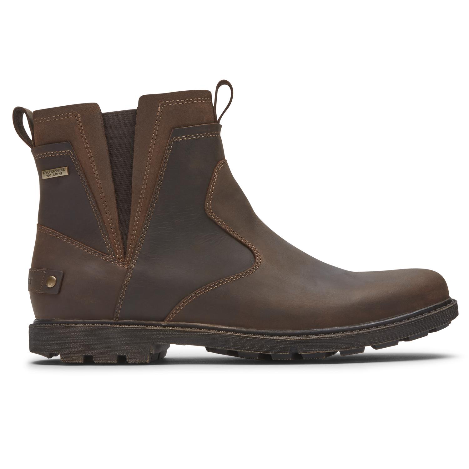 rockport men's traviss zip boot chelsea boot