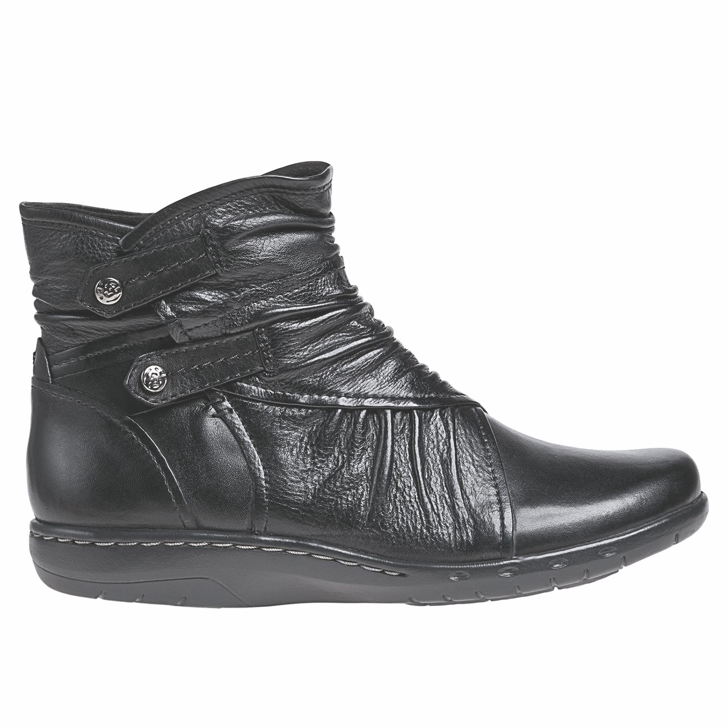 pointed toe booties leather