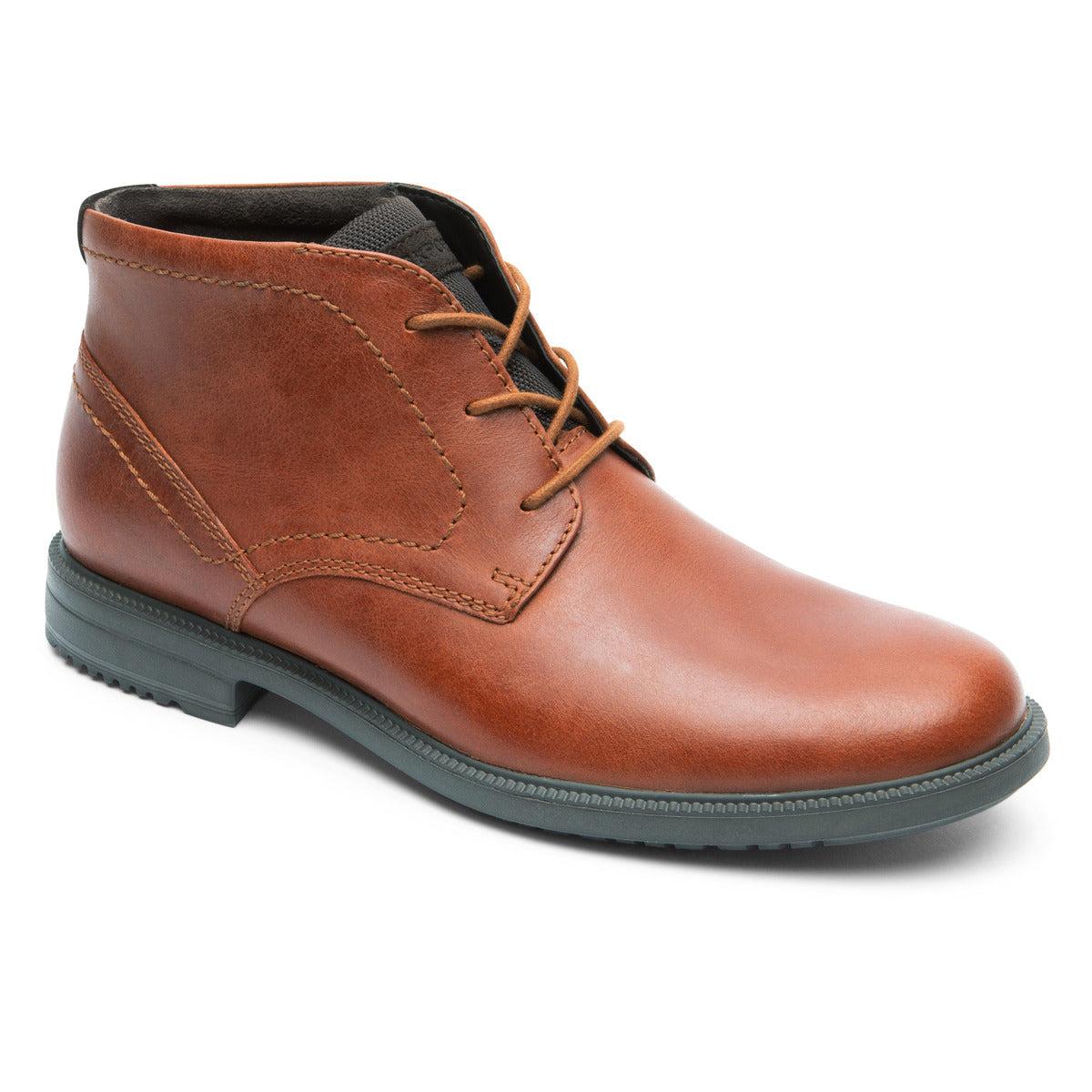 rockport leather chukka boots tan