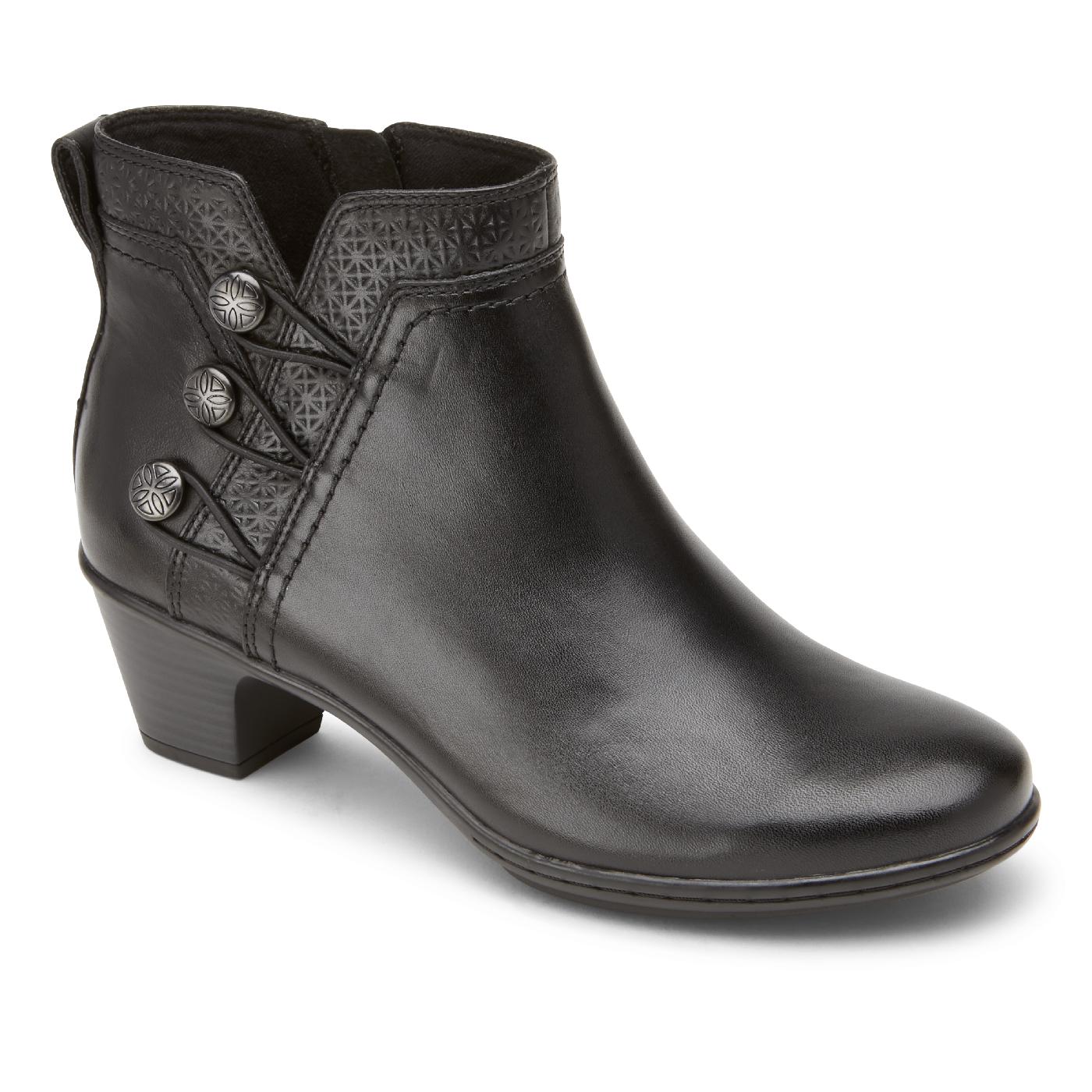Rockport Leather Women's Cobb Hill Kailyn Ankle Boot in Black - Lyst