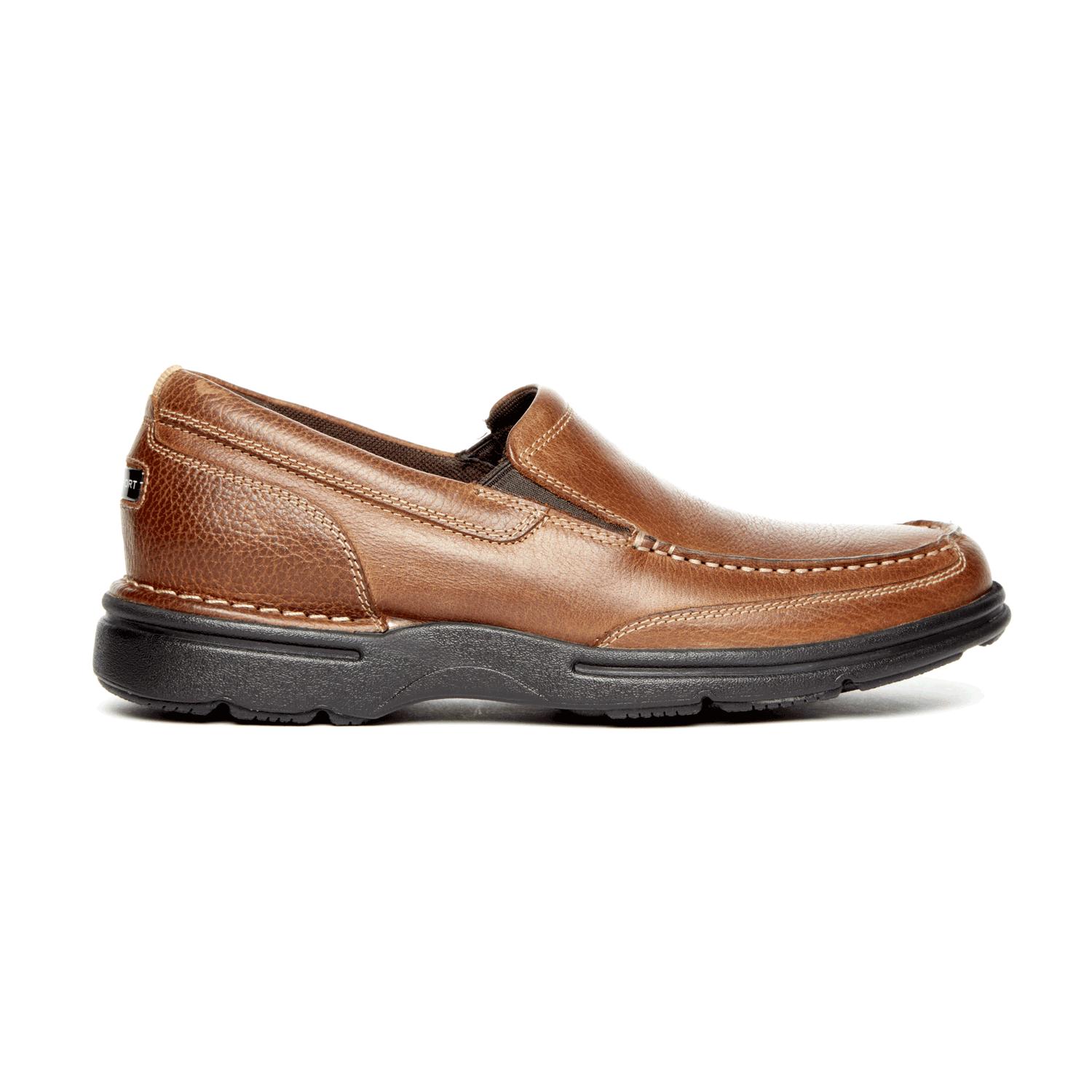 Rockport Rubber Mens Prowalker Eureka Plus Slip-on - Size 7 - Most Comfortable Sneaker - Brown 