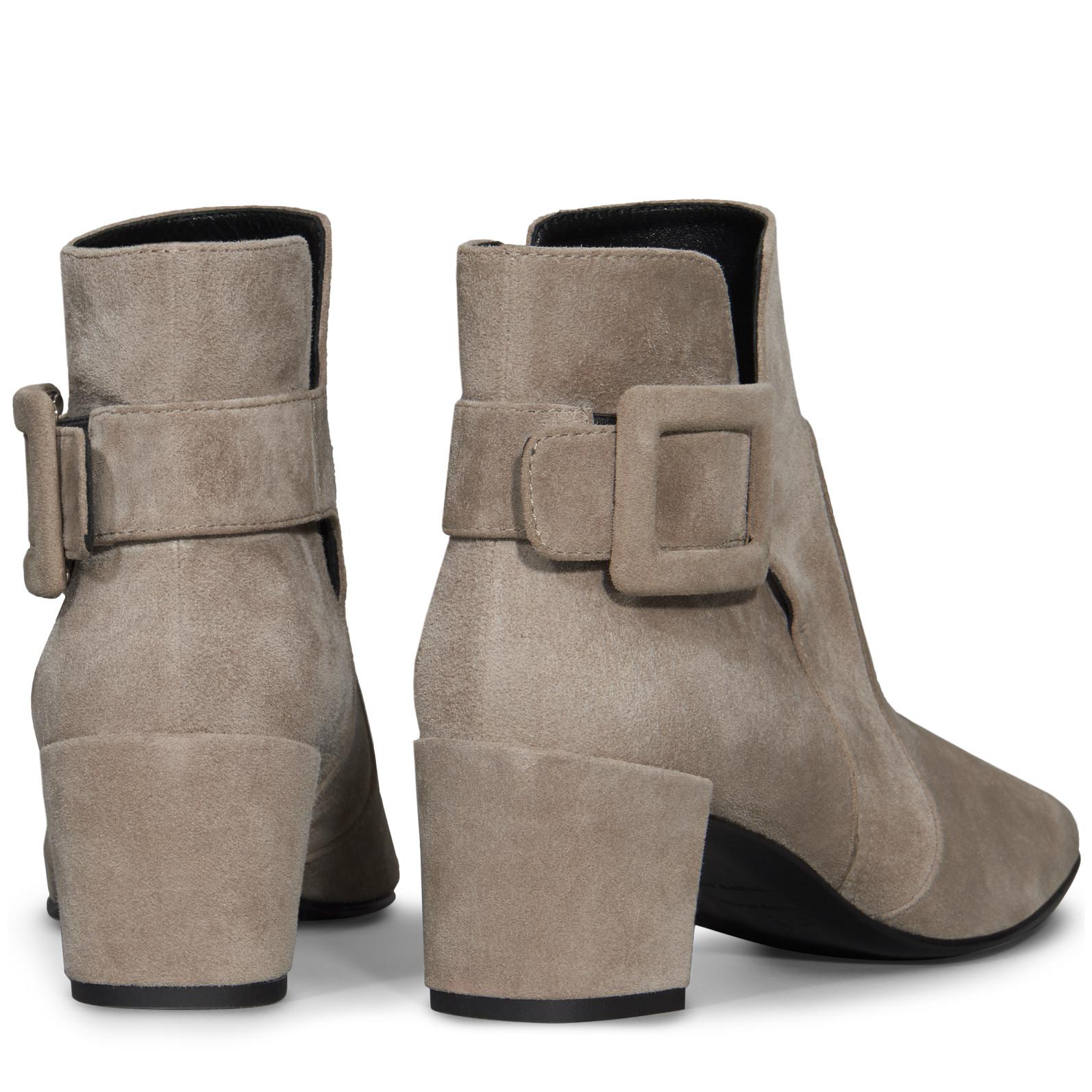 Roger Vivier Polly Ankle Boots In Suede 