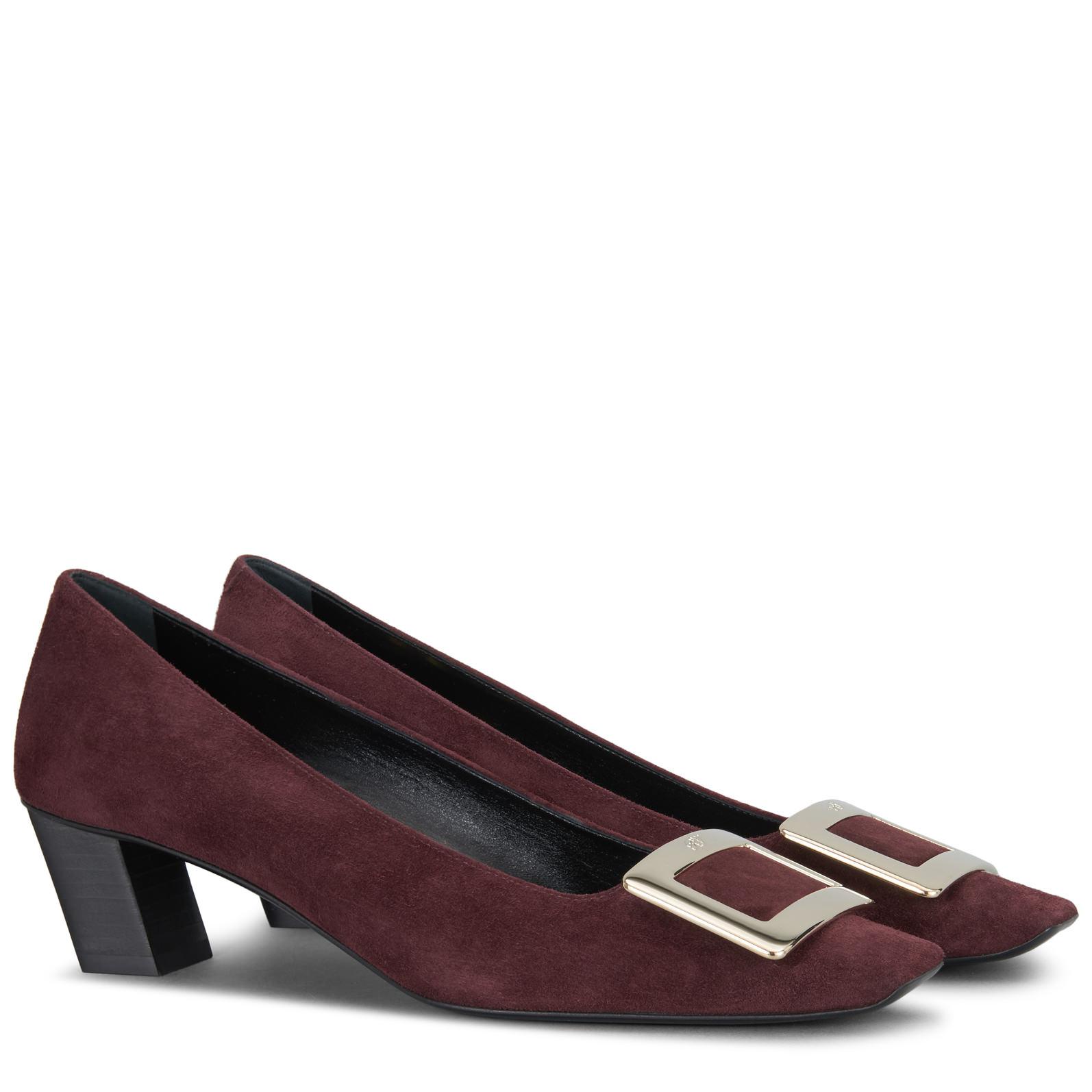 Roger Vivier Suede Belle Vivier Pumps - Lyst