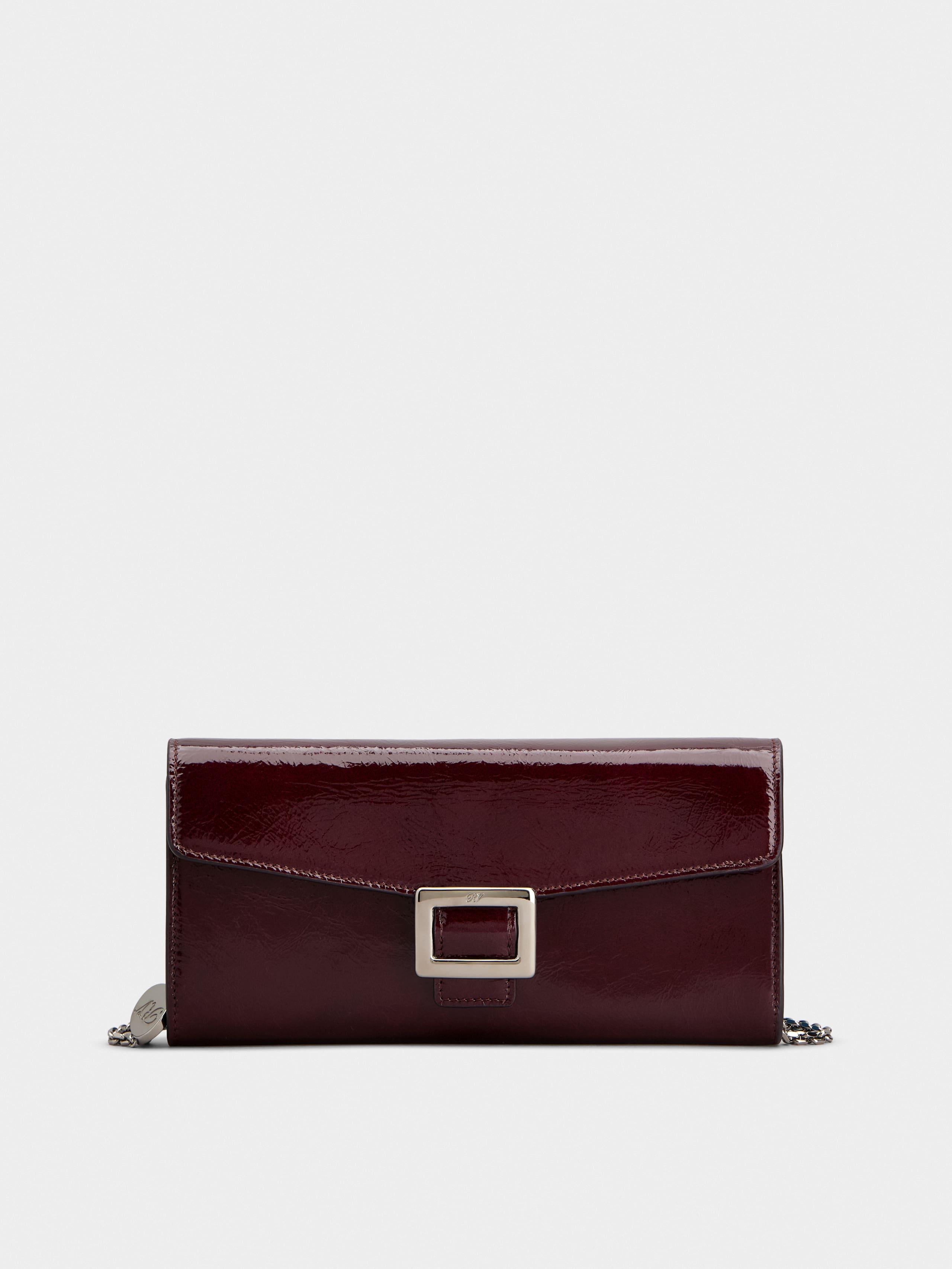 長財布 Roger Vivier Wallet Belle Vivier Wallet in leather Beige Woman