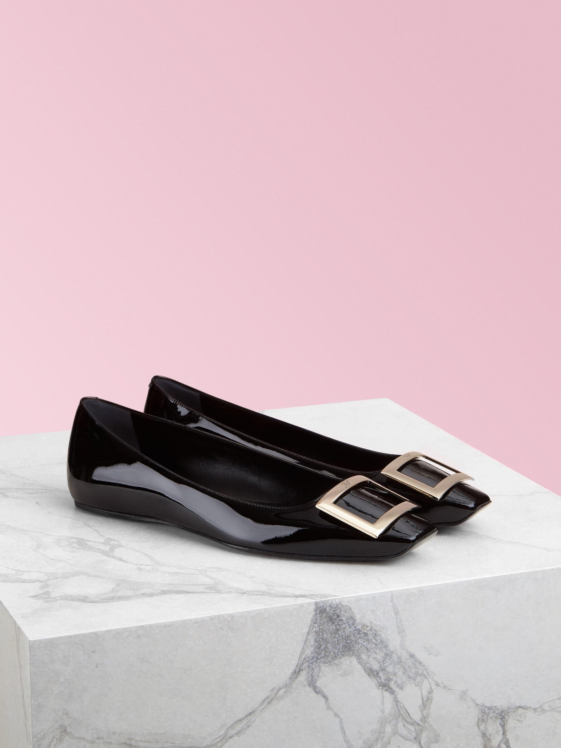 Roger Vivier Leather Trompette Ballerinas in Black - Lyst