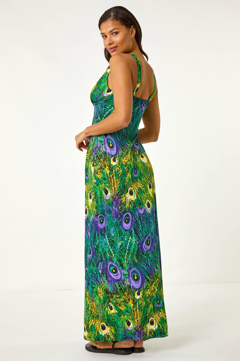 Roman Peacock Printed Stretch Maxi Dress in Green | Lyst UK Roman Peacock Printed Stretch Maxi Dress in Green | Lyst UK