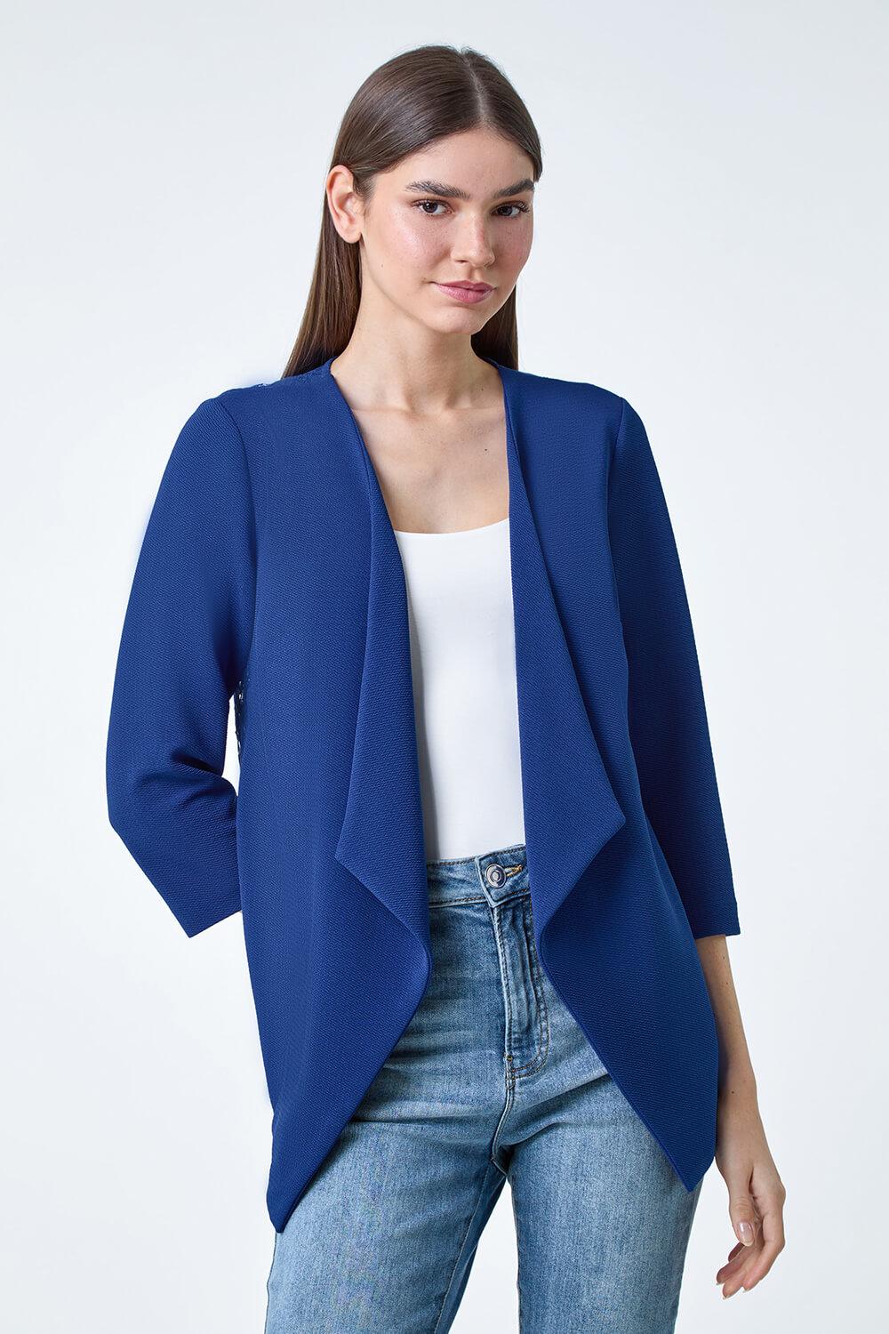Navy waterfall blazer new arrivals