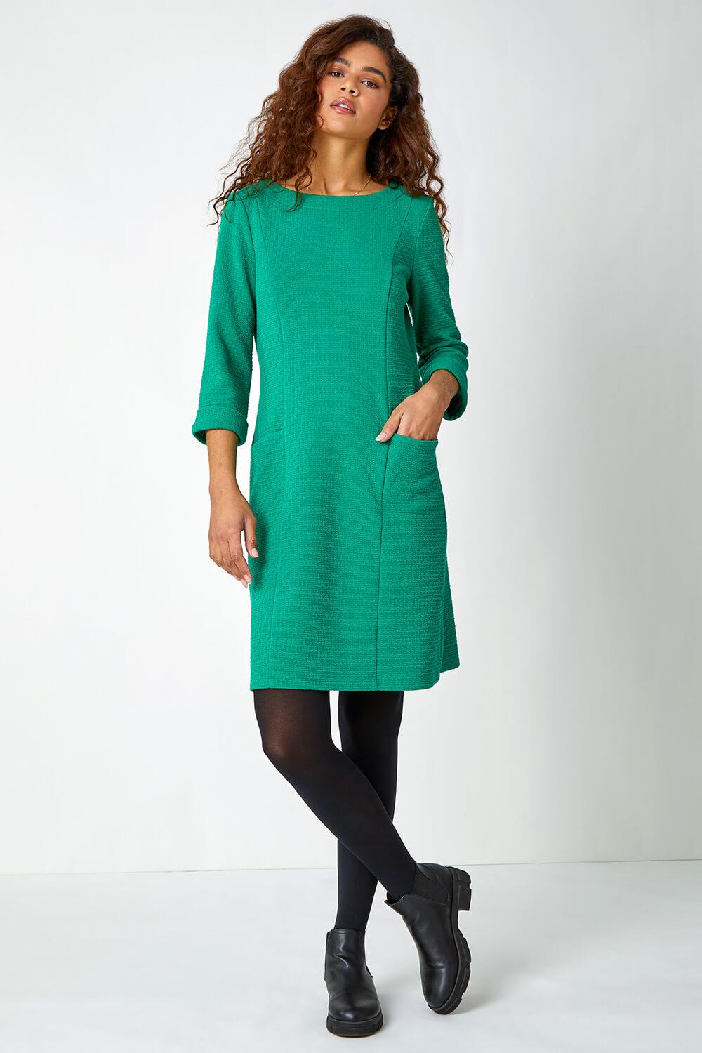 Cotton shift best sale dress with pockets