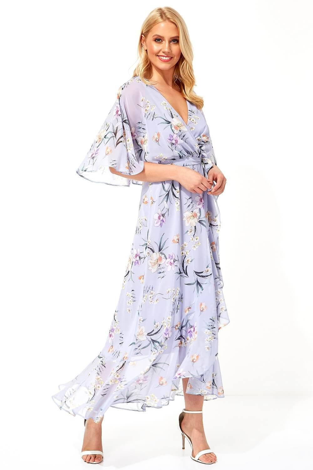 winafred chiffon wrap maxi dress