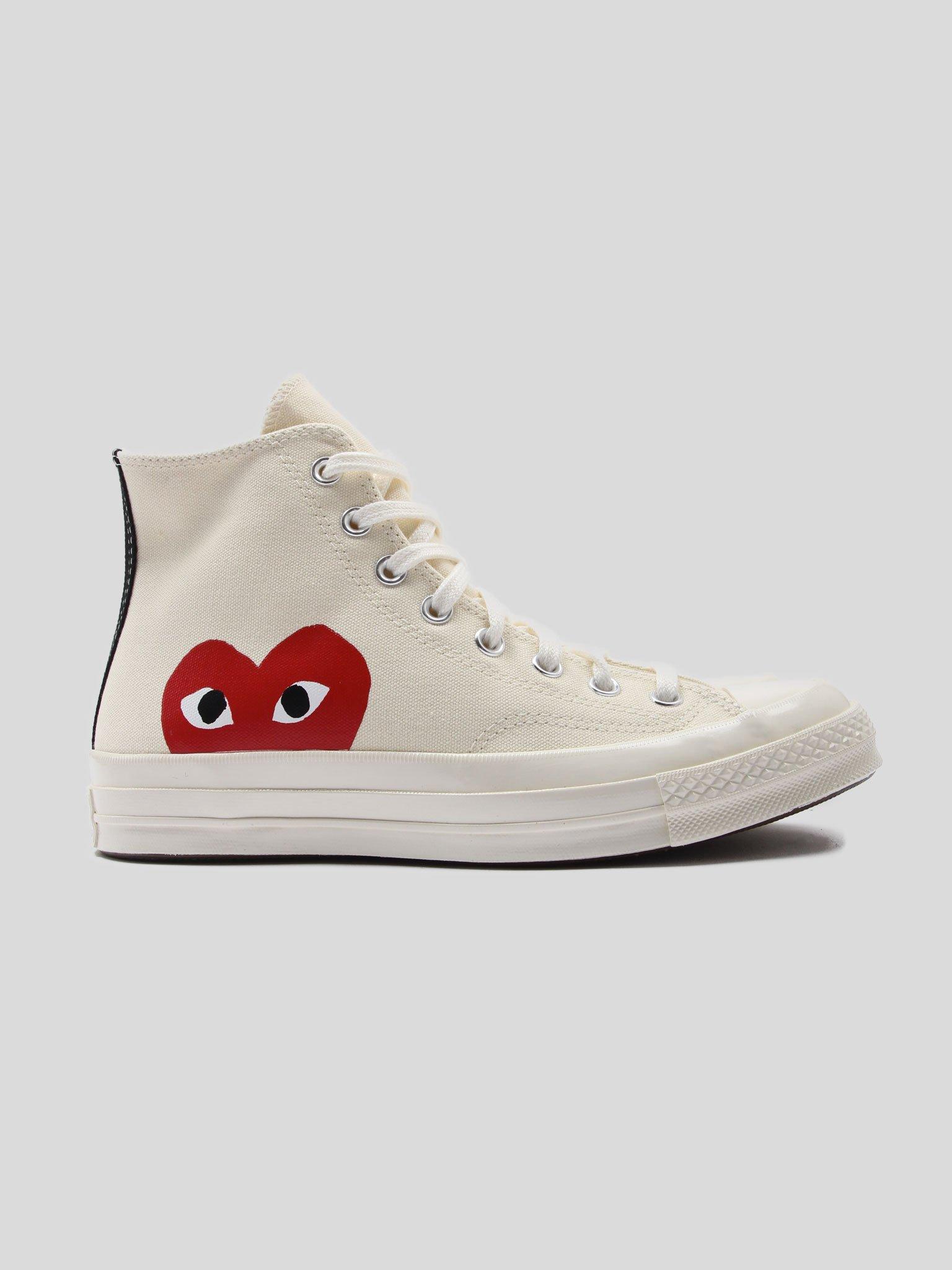 chucks with red heart