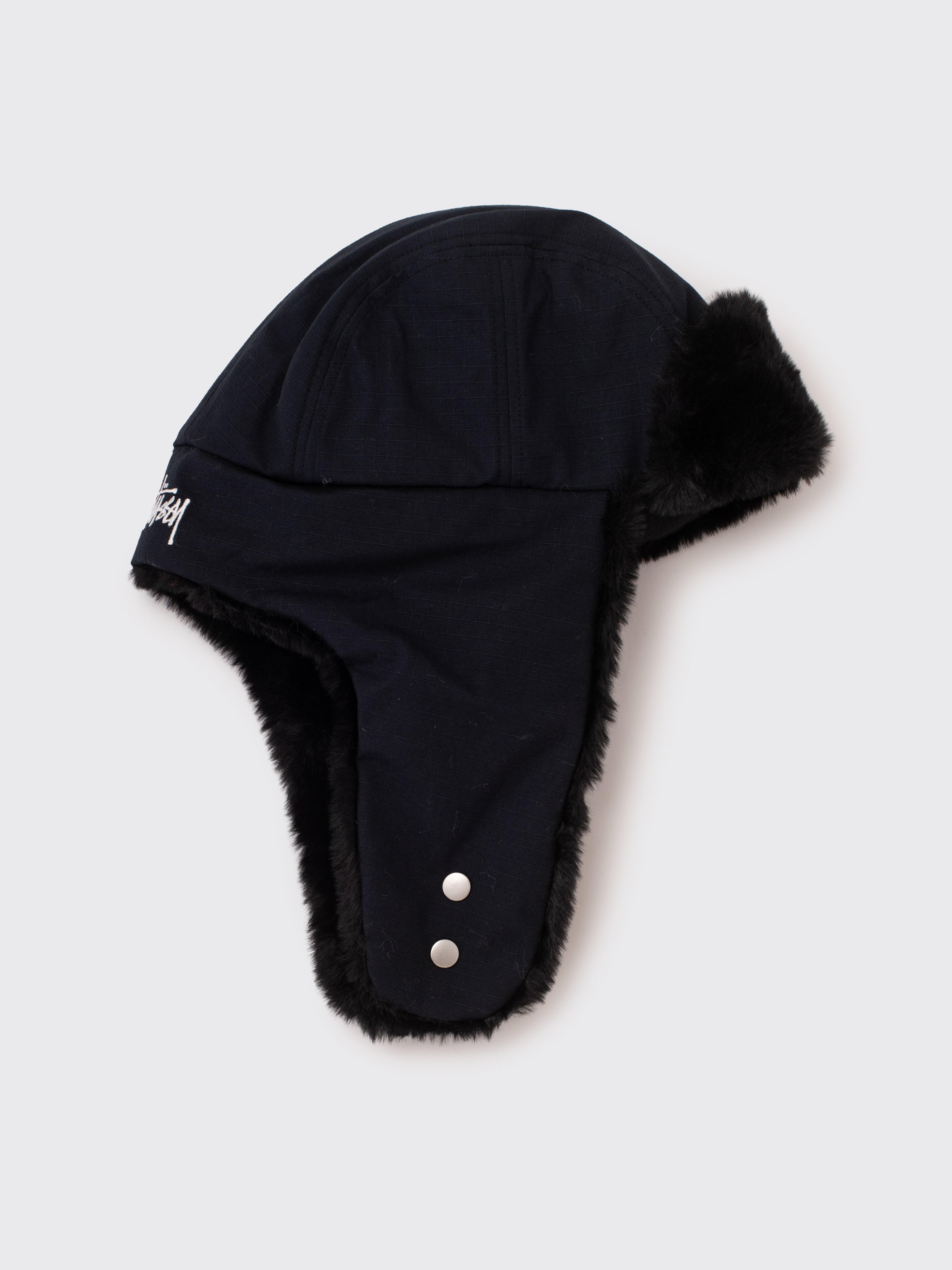 Stussy Trapper Cap in Black | Lyst