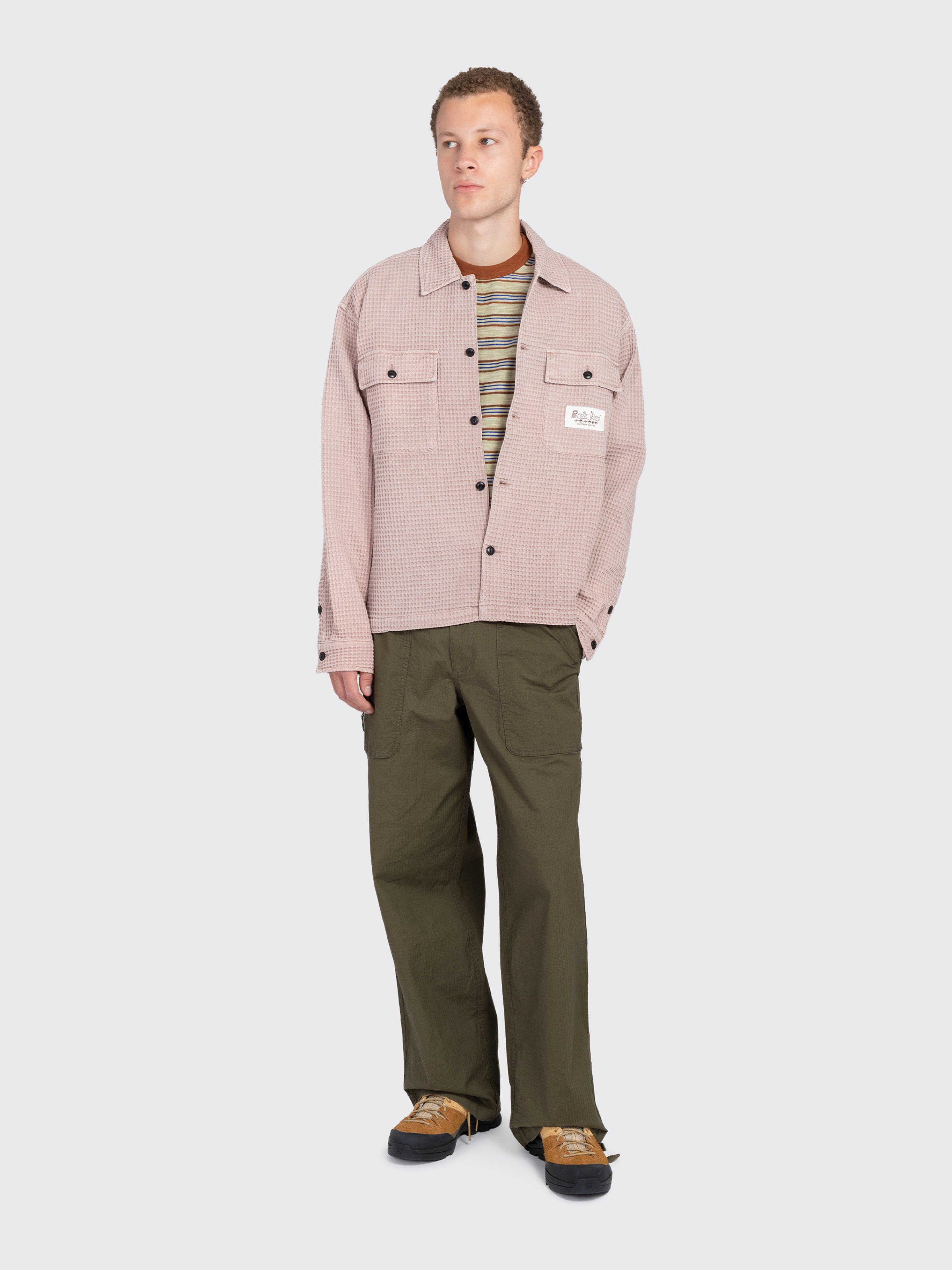 Brain Dead Waffle Button Front Shirt in Pink | Lyst Canada