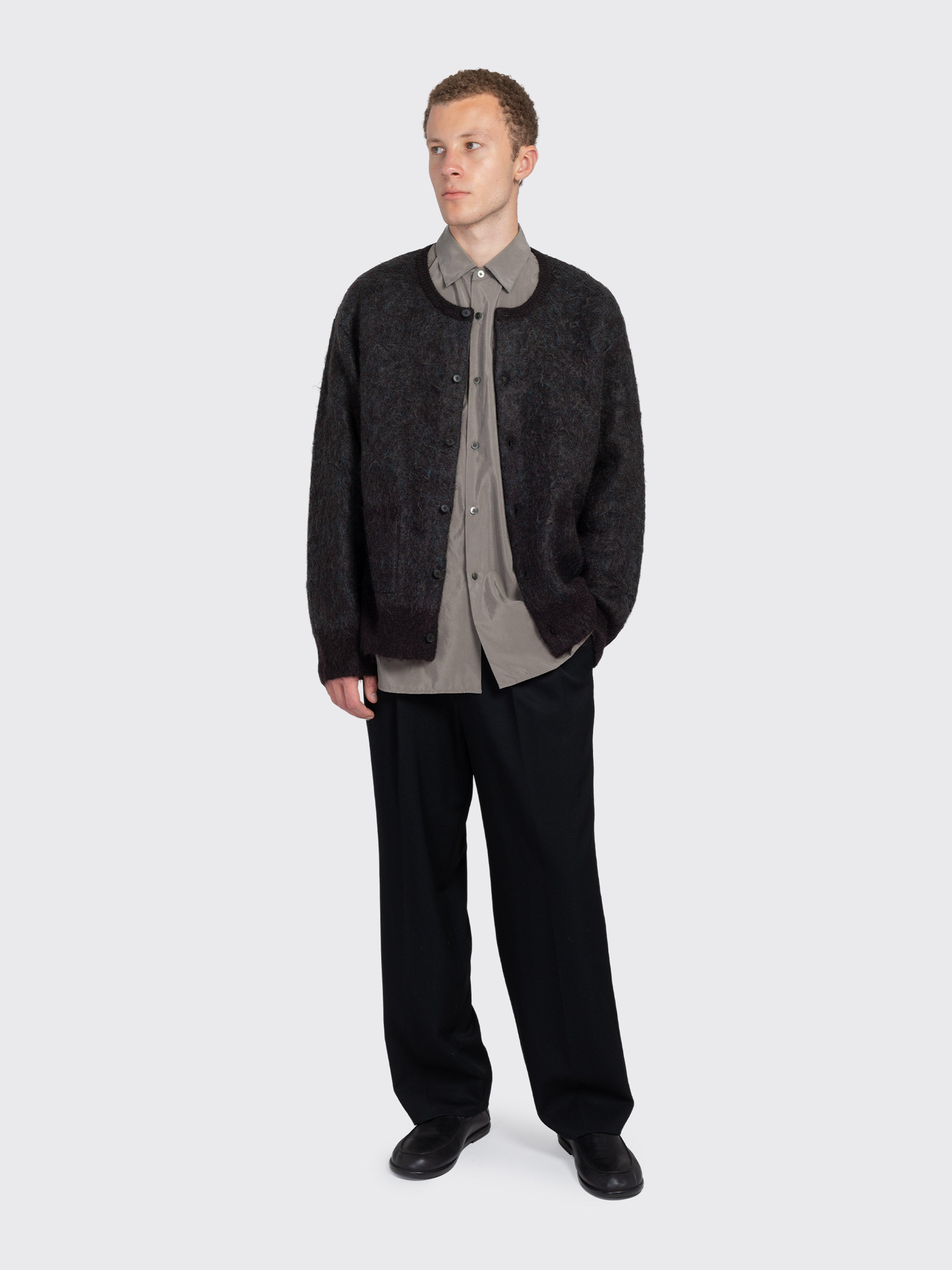 Ssstein Silk Nylon Oversized Down Pat Shirt in Gray for Men | Lyst