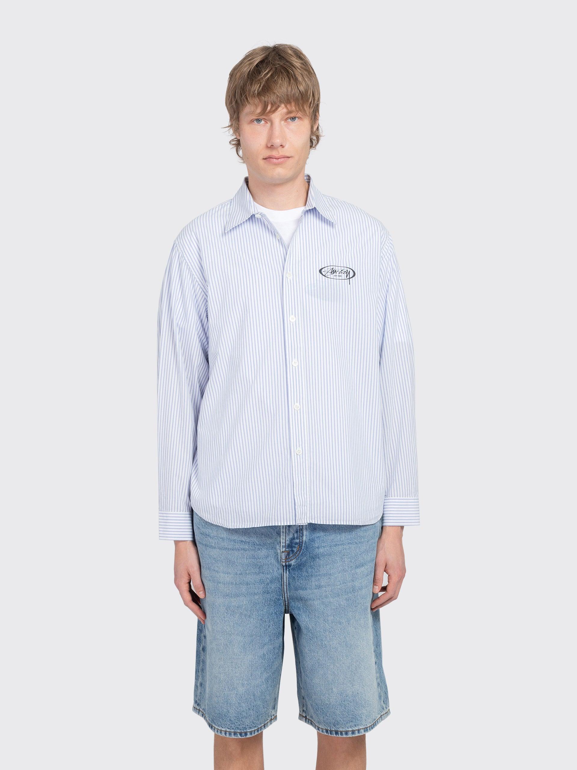 stussy-Blue-Standard-Ls-Shirt- 