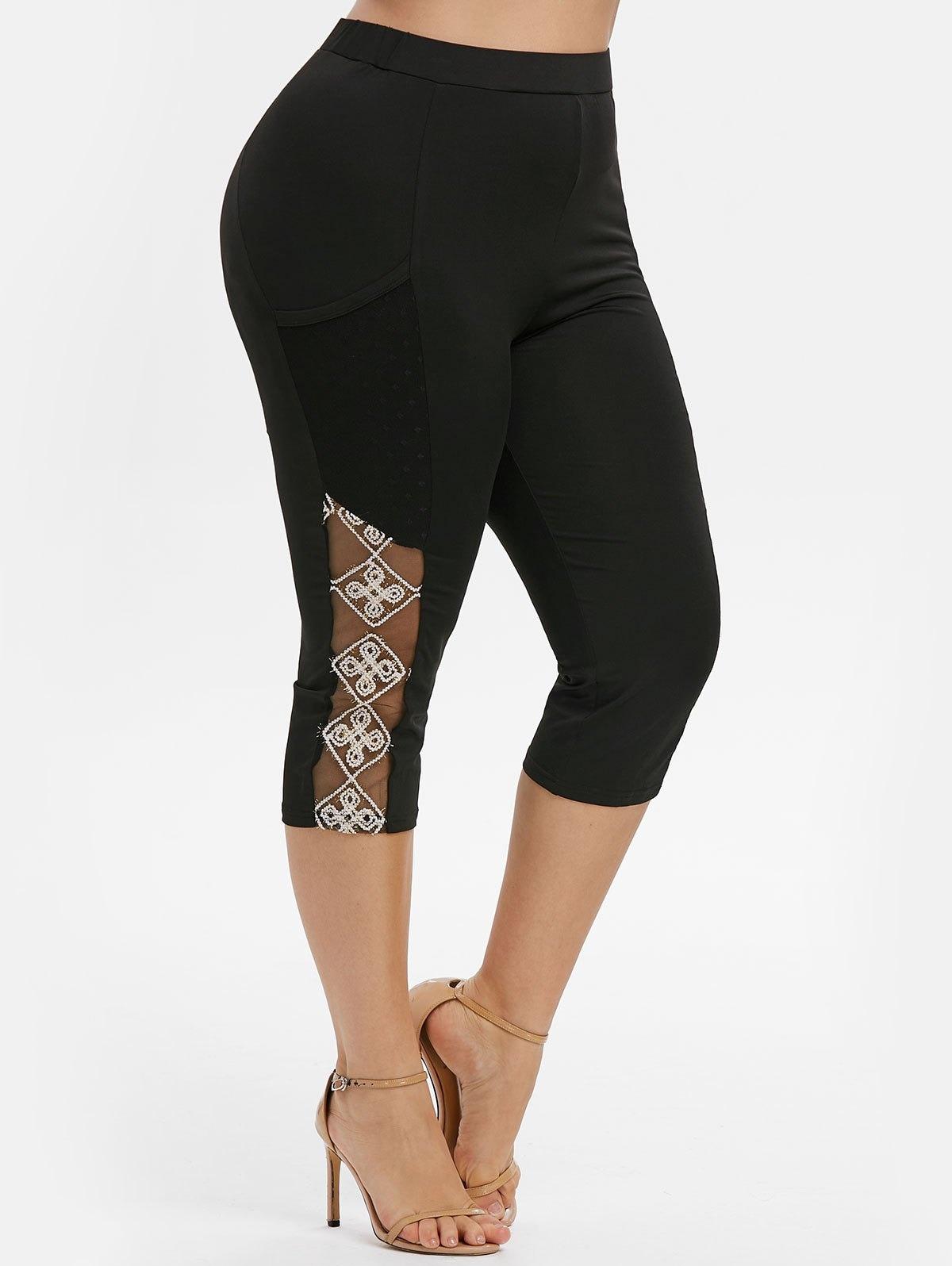 capri length leggings with pockets