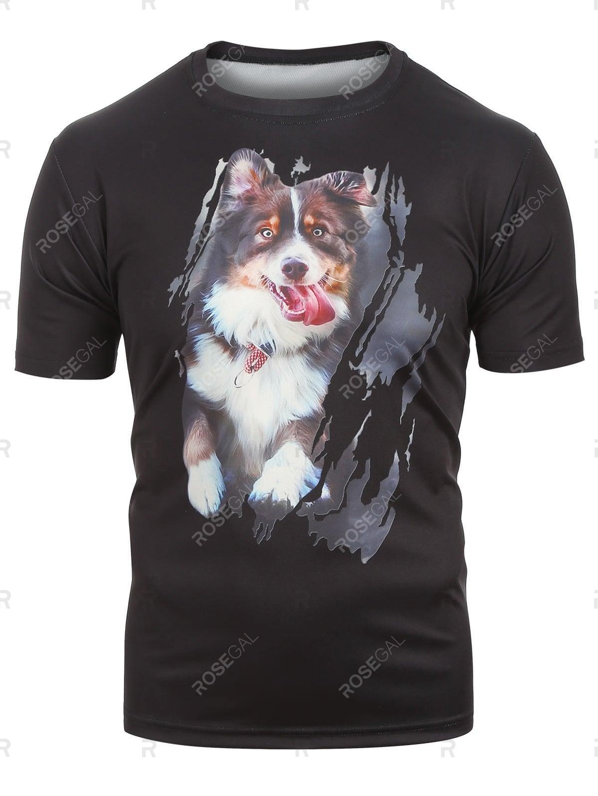 Mens Tank Tops Dogs Roses Qiulty of Love Casual 3D Vest Sleeveless Shirt