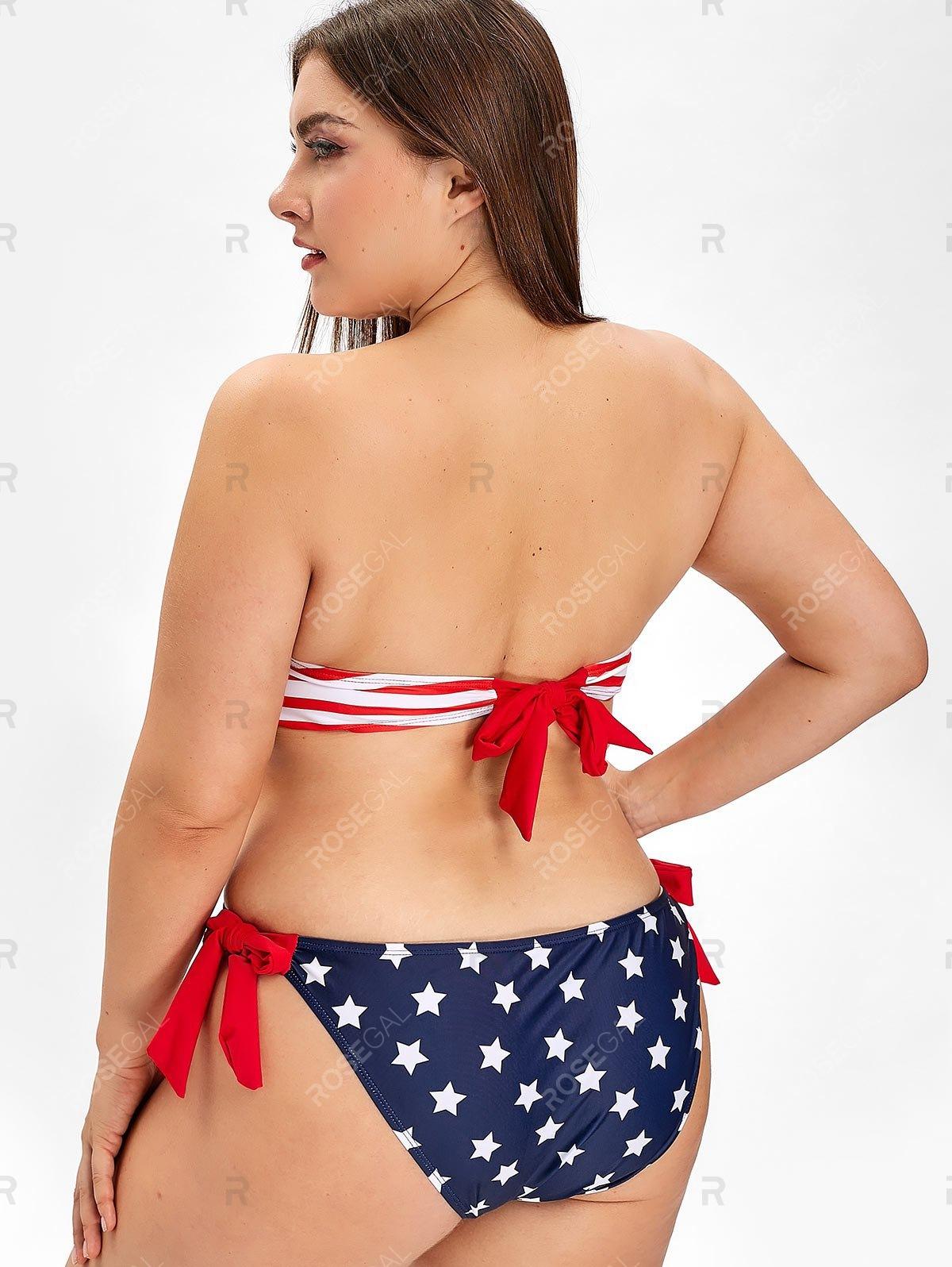 plus size american flag bikini