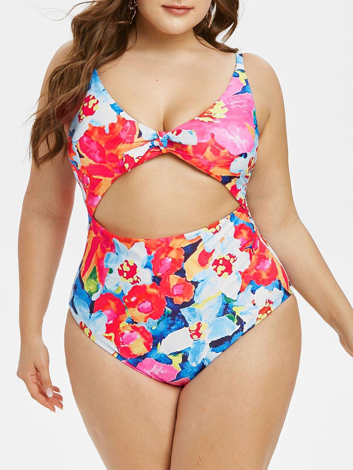 plus size cut out one piece swimsuits