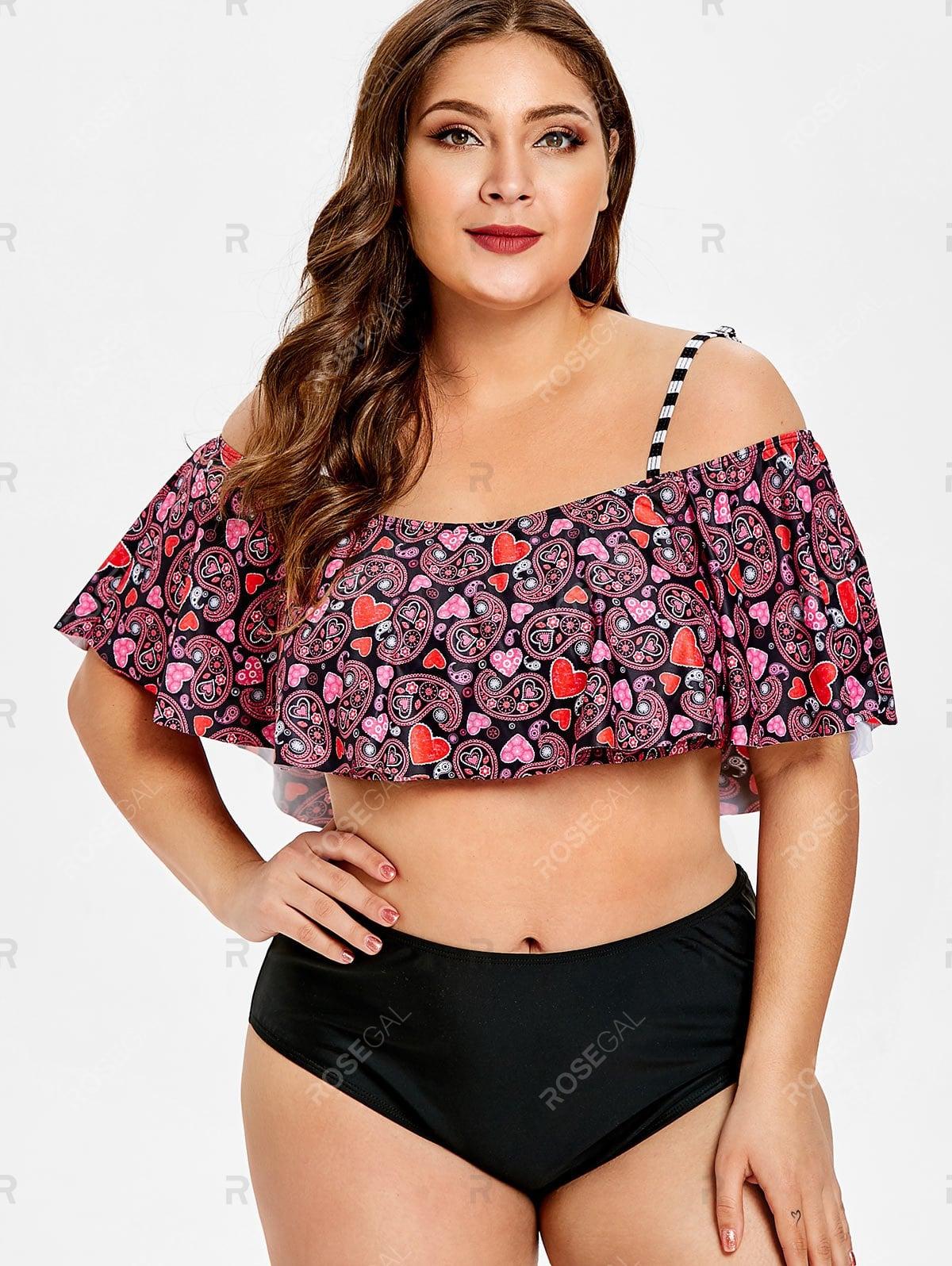 plus flounce bikini top