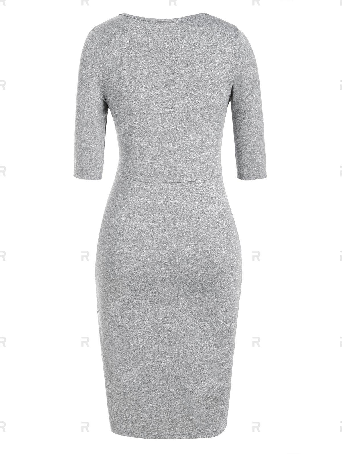light gray sheath dress