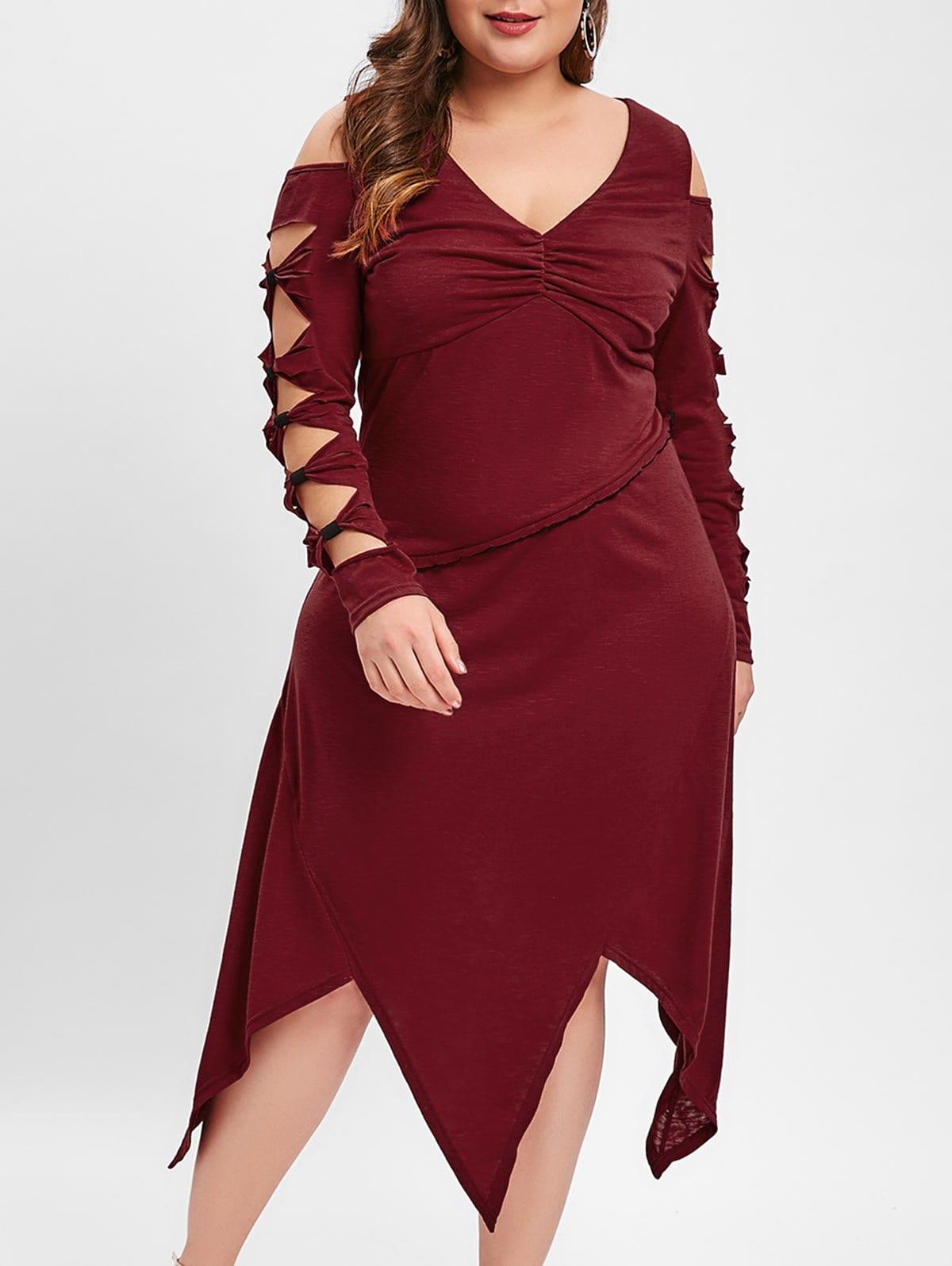 plus size red bandana dress